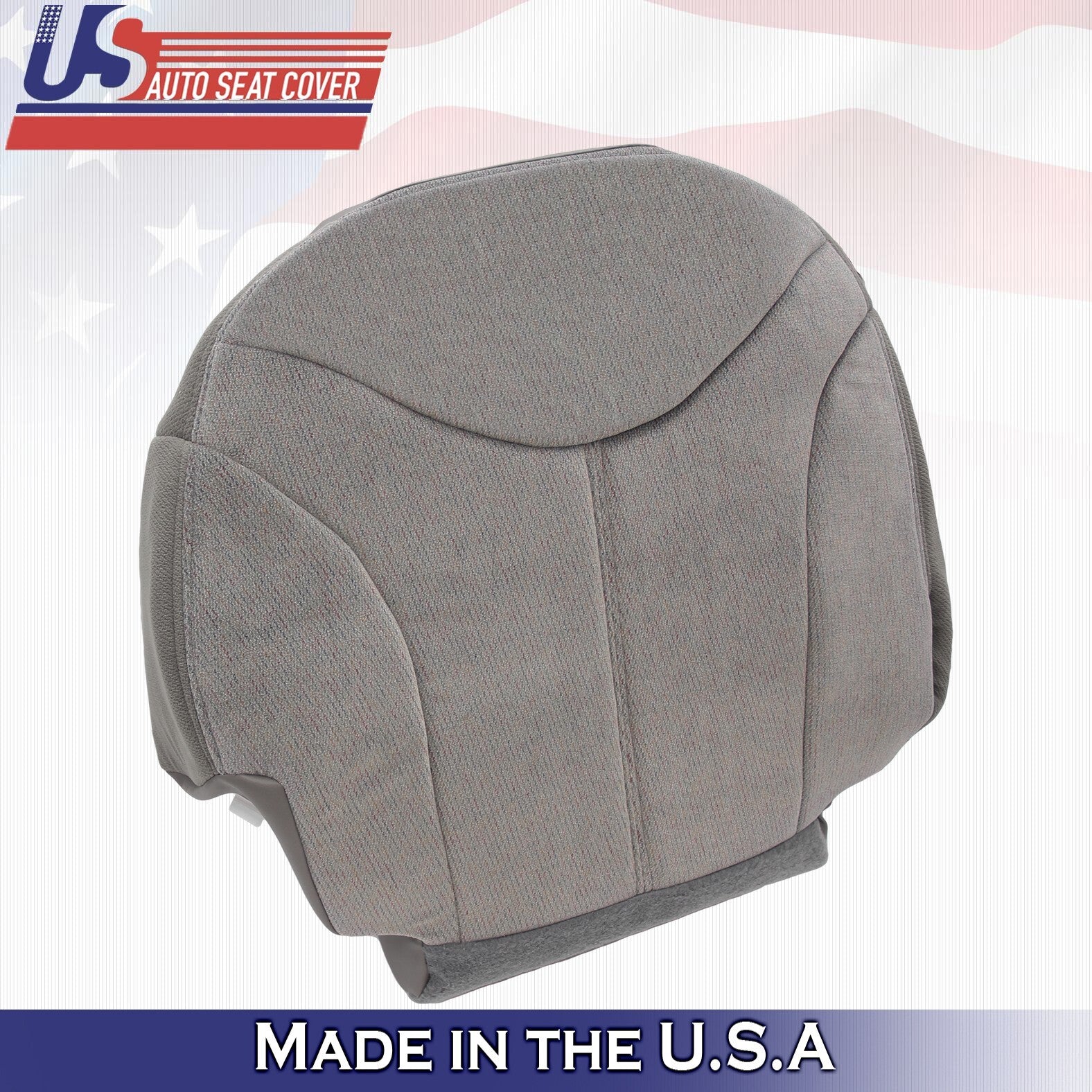 1999 2000 2001 2002 For GMC Yukon Driver &Passenger Bottom Cloth Seat Cover Gray