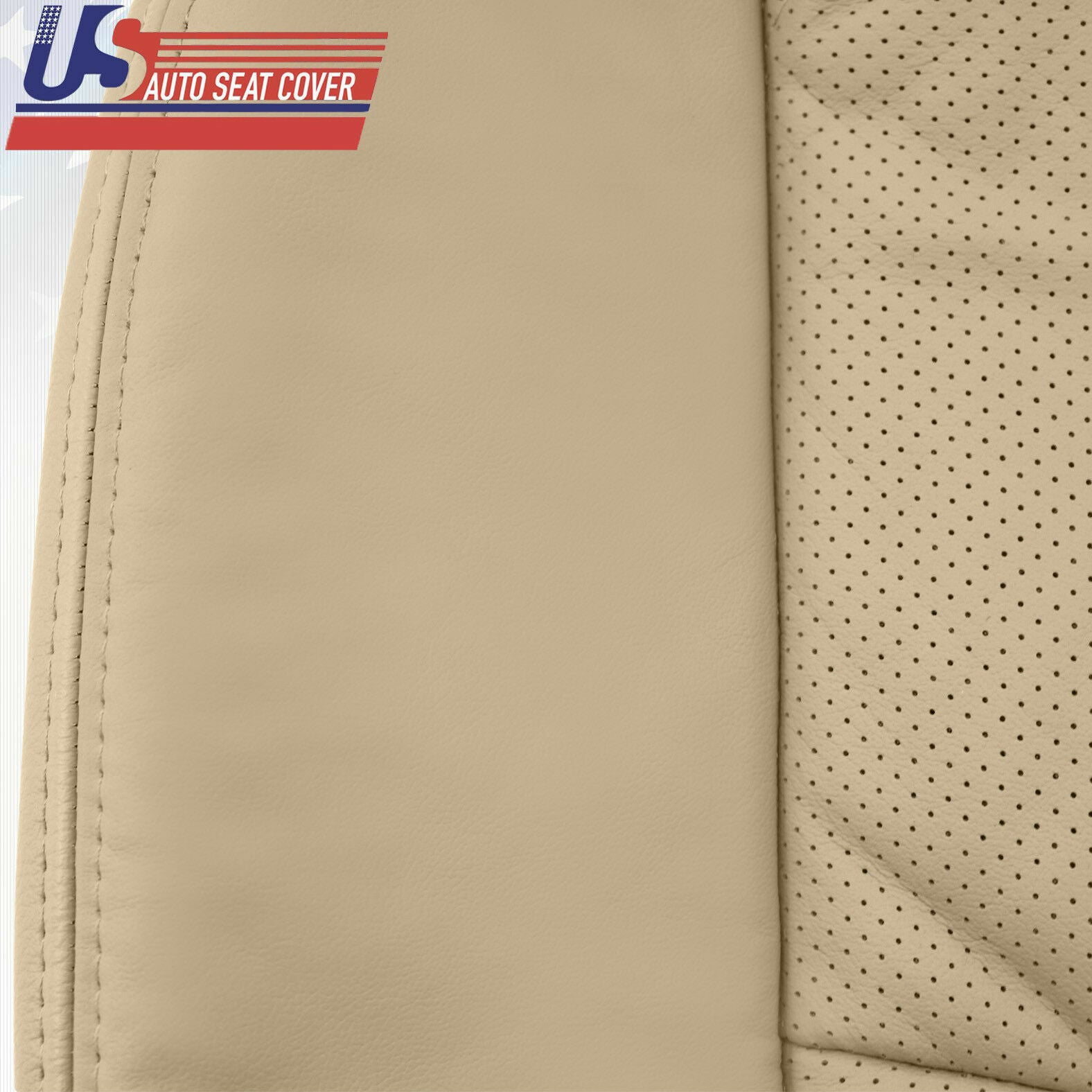 PASSENGER Bottom Leather Perforated Seat Cover TAN For 2006 2007 Lexus GS350