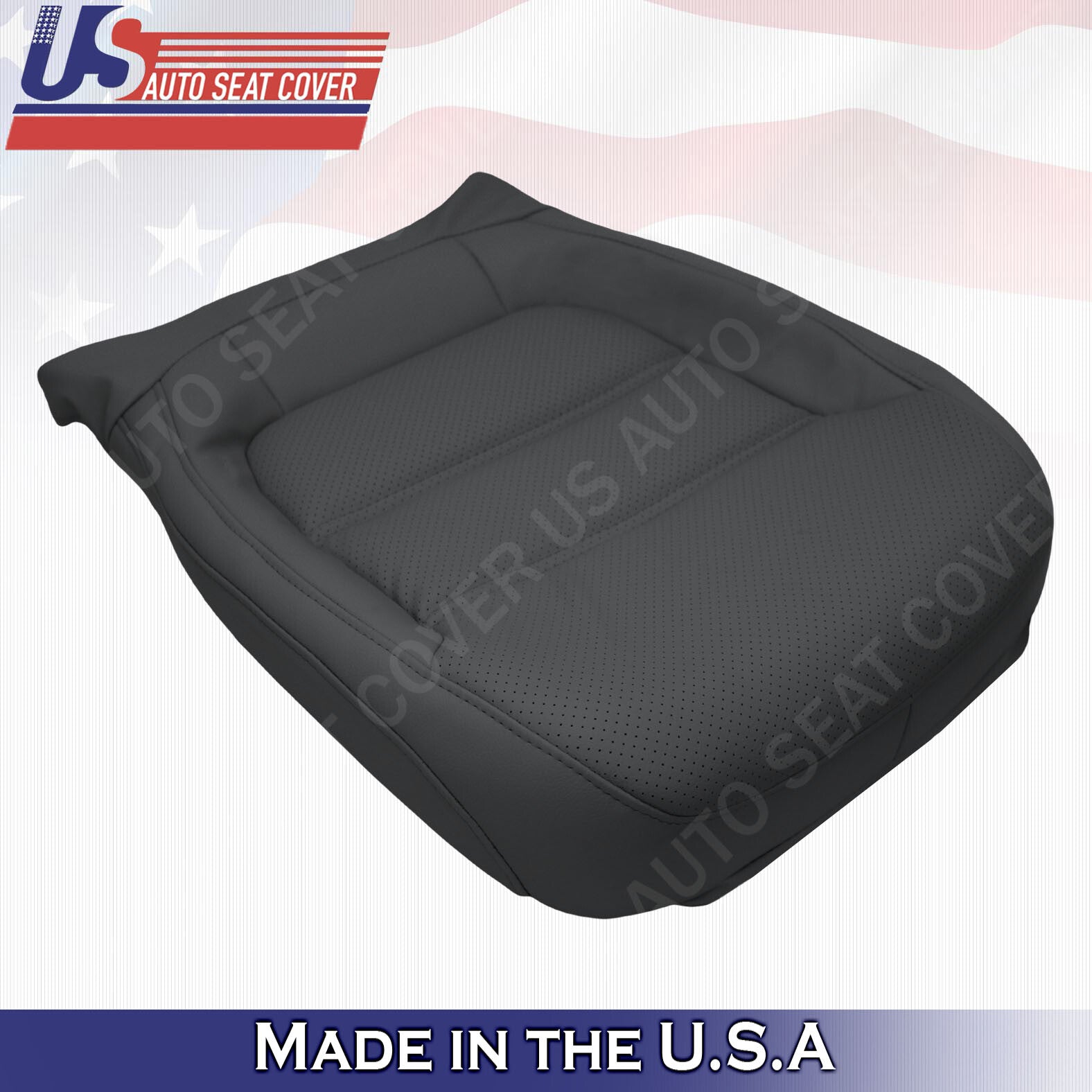 2011 to 2016 Volkswagen Jetta SE PASSENGER Bottom Perforated Leather Cover Black