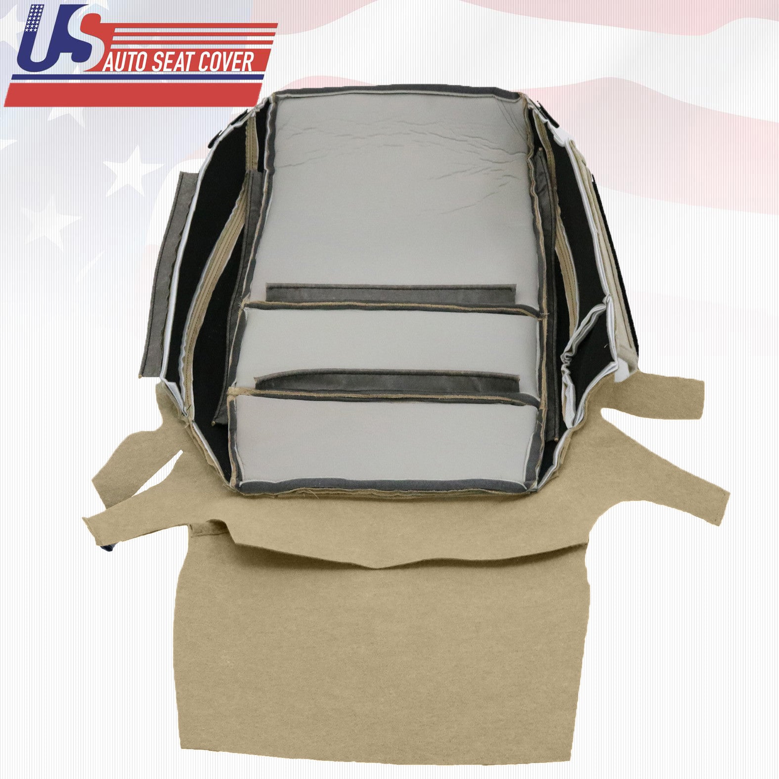 For 07 08 Acura TL Passenger Bottom Replacement Seat Cover Perforated LeatherTAN