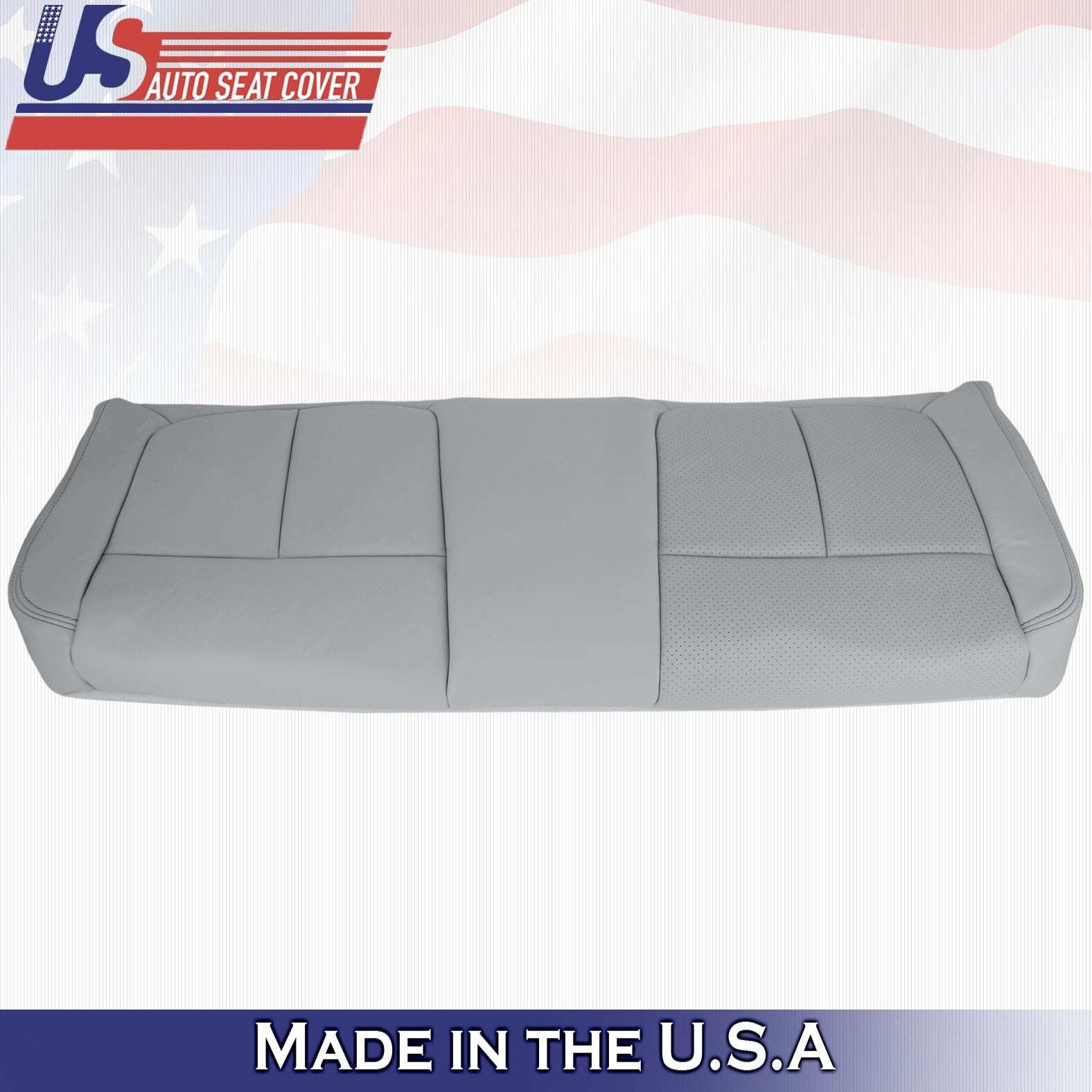 2011 2012 2013 For Ford F250 F350 2nd Row Driver Bottom Leather Seat Cover Gray