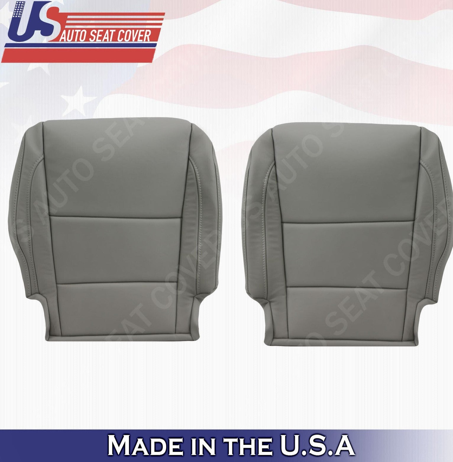 2014 2015 For Acura MDX Drive & Passenger Side Bottom Leather Seat Covers Gray