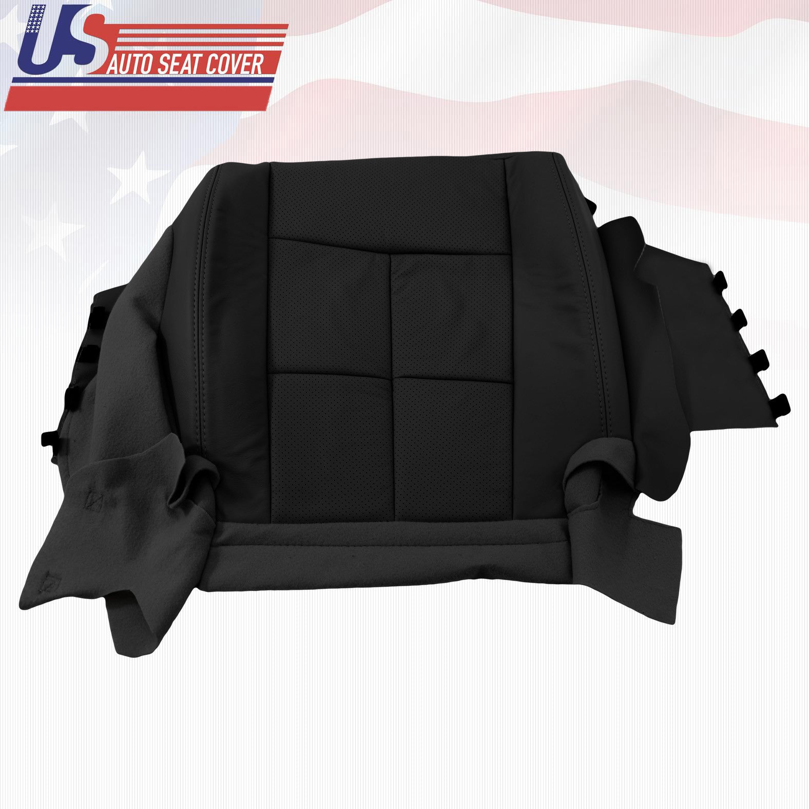 2007-2012 Lincoln Navigator Passenger Bottom Perforated Leather Seat Cover Black