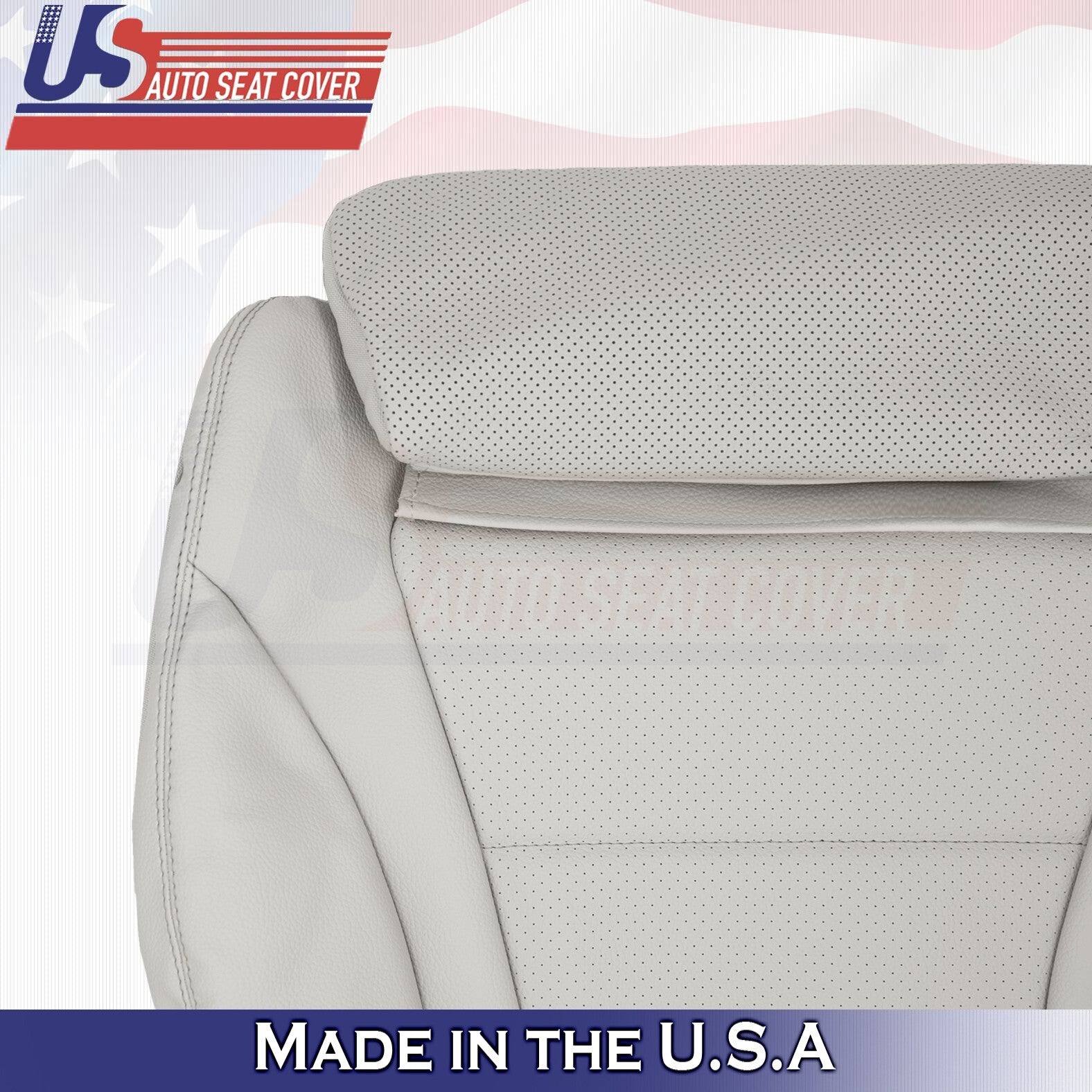 2015 to 2021 For Mercedes Benz C-Class Passenger Bottom Leather Seat Cover Gray