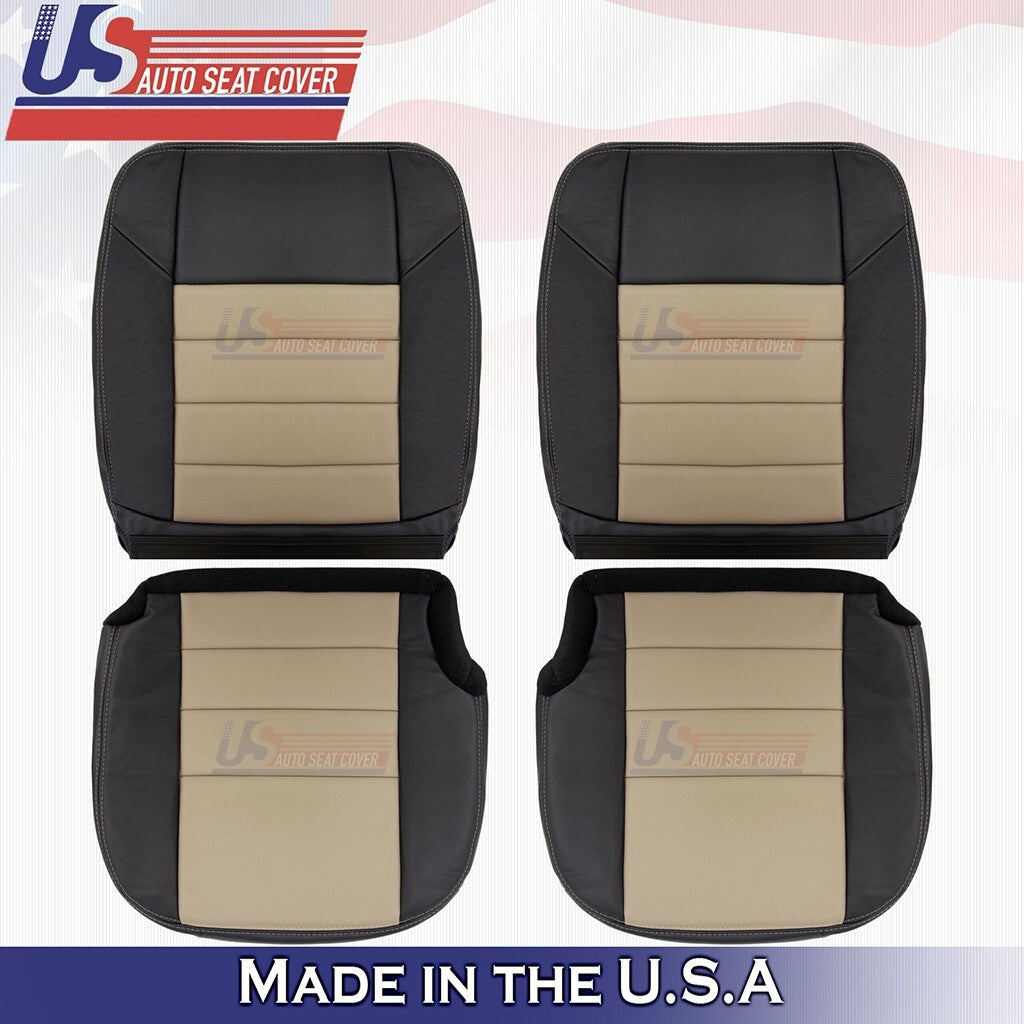 Rear Driver & Passenger Tops & Bottoms Cover Black/Tan Fits 2005 Ford Excursion