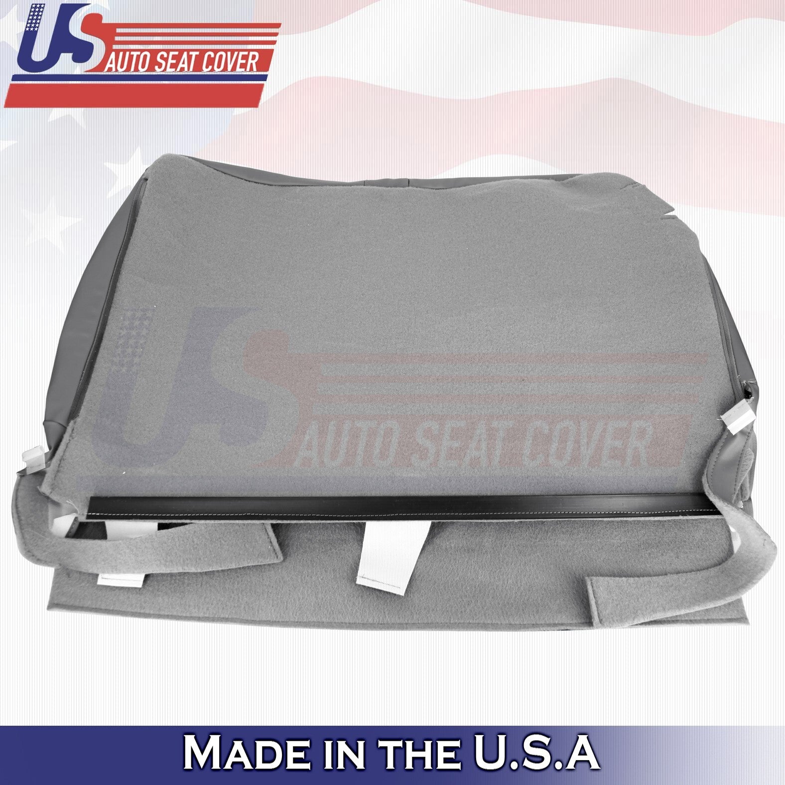 2007 - 2010 Fits Toyota Tundra Rear Driver Bottom & Top Leather Seat Cover Gray