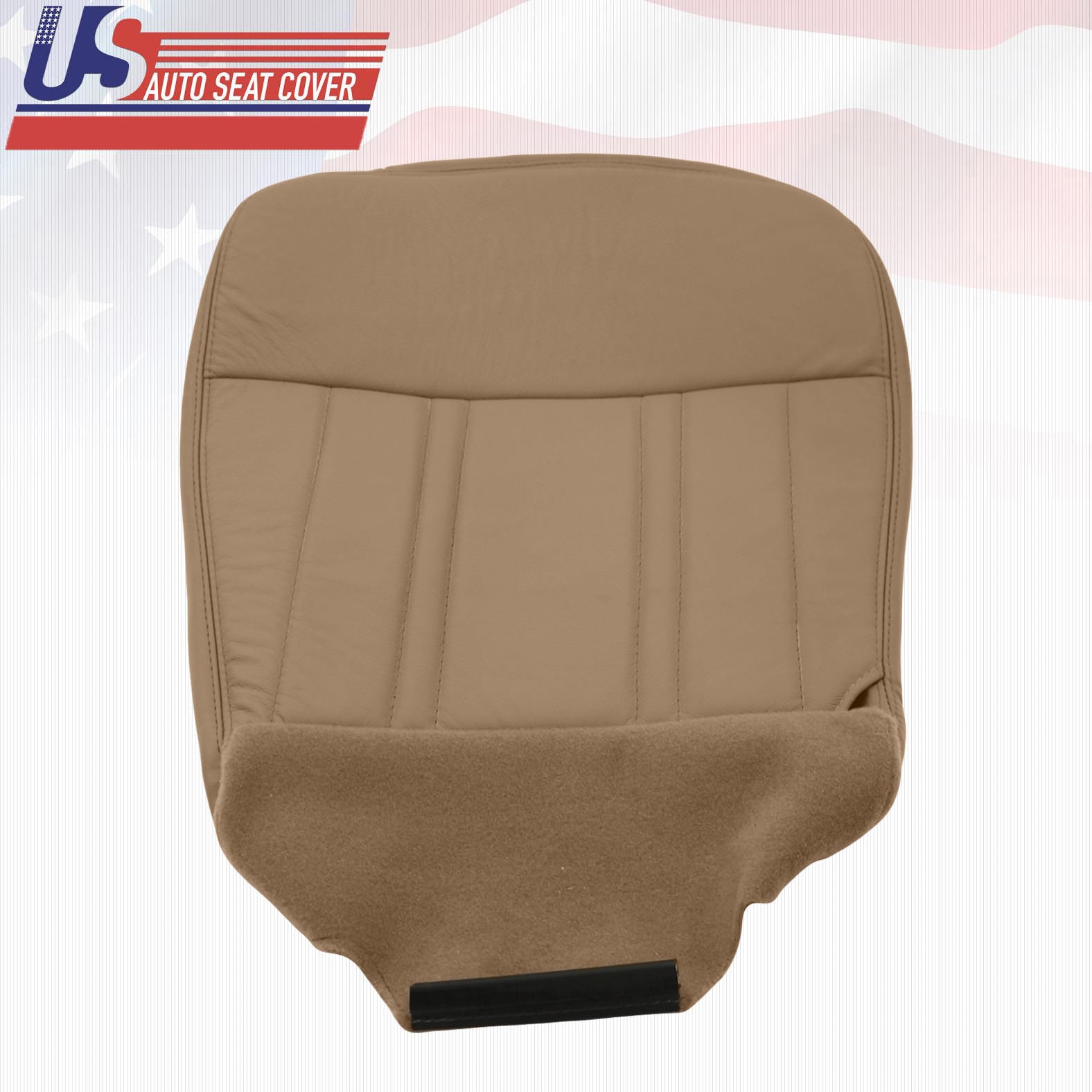1997-1998 Ford F150 Extended-Cab Leather Driver Bottom Seat Cover Prairie Tan