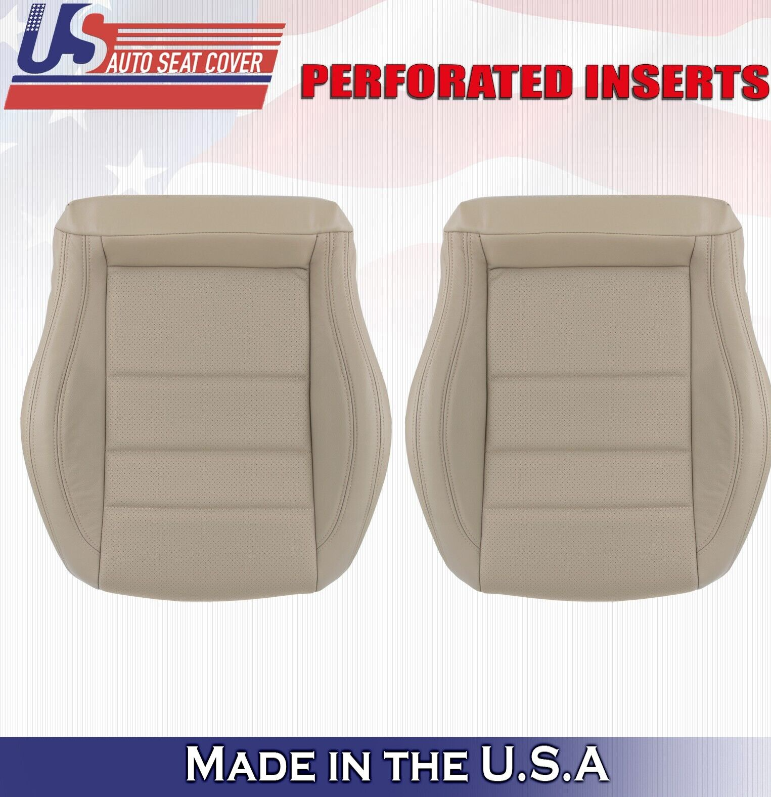 2012 to 2015 For Mercedes Benz C350 2Door Front Set Bottoms Leather Covers Tan