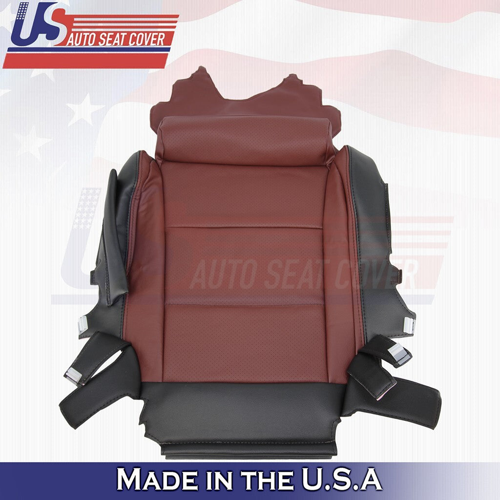 2013-2016 Fits Lexus GS350 F-Sport Driver &Passenger Bottoms Leather Cover Red