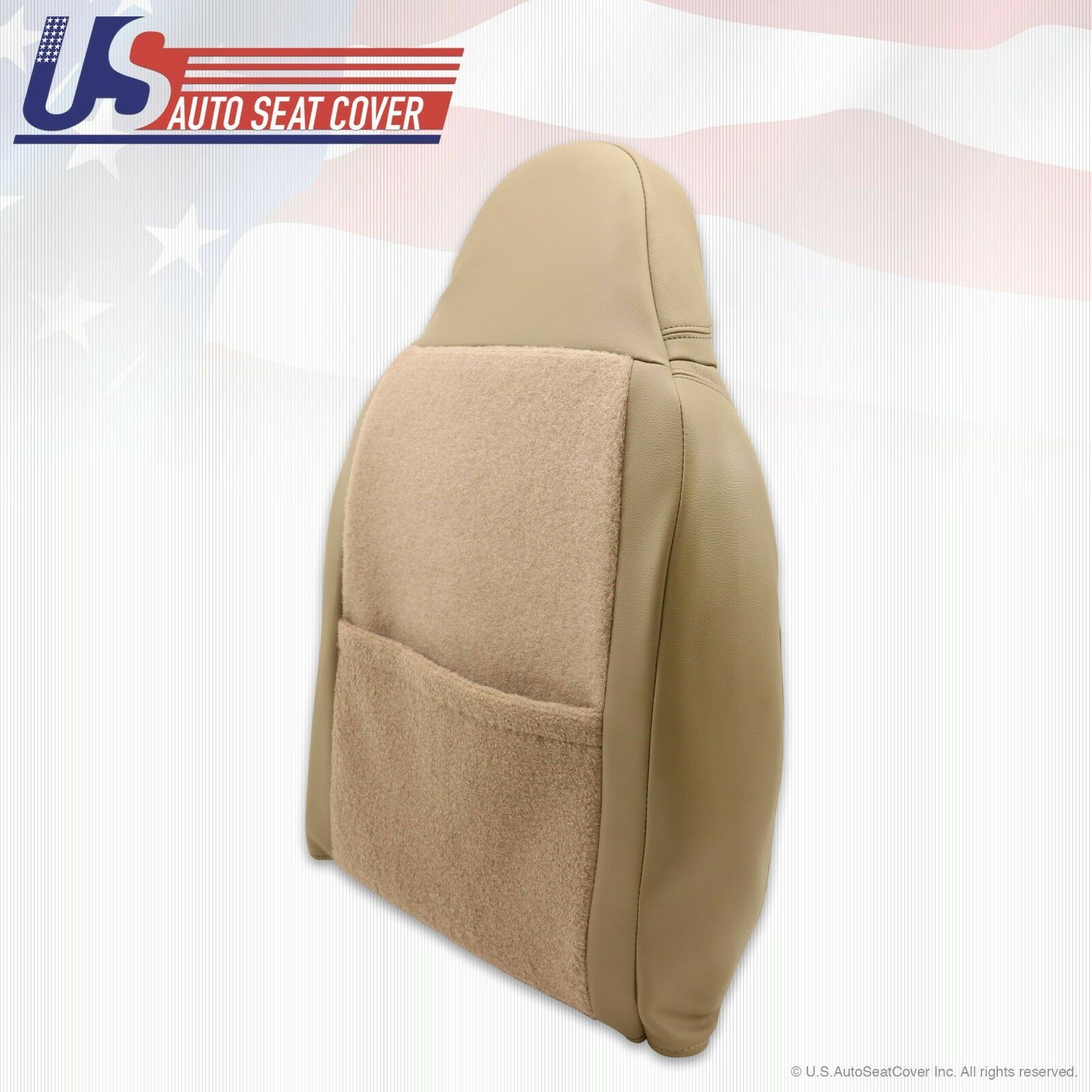 2000 Ford F450 Lariat Front Driver Side Lean Back Replacement Leather Cover Tan