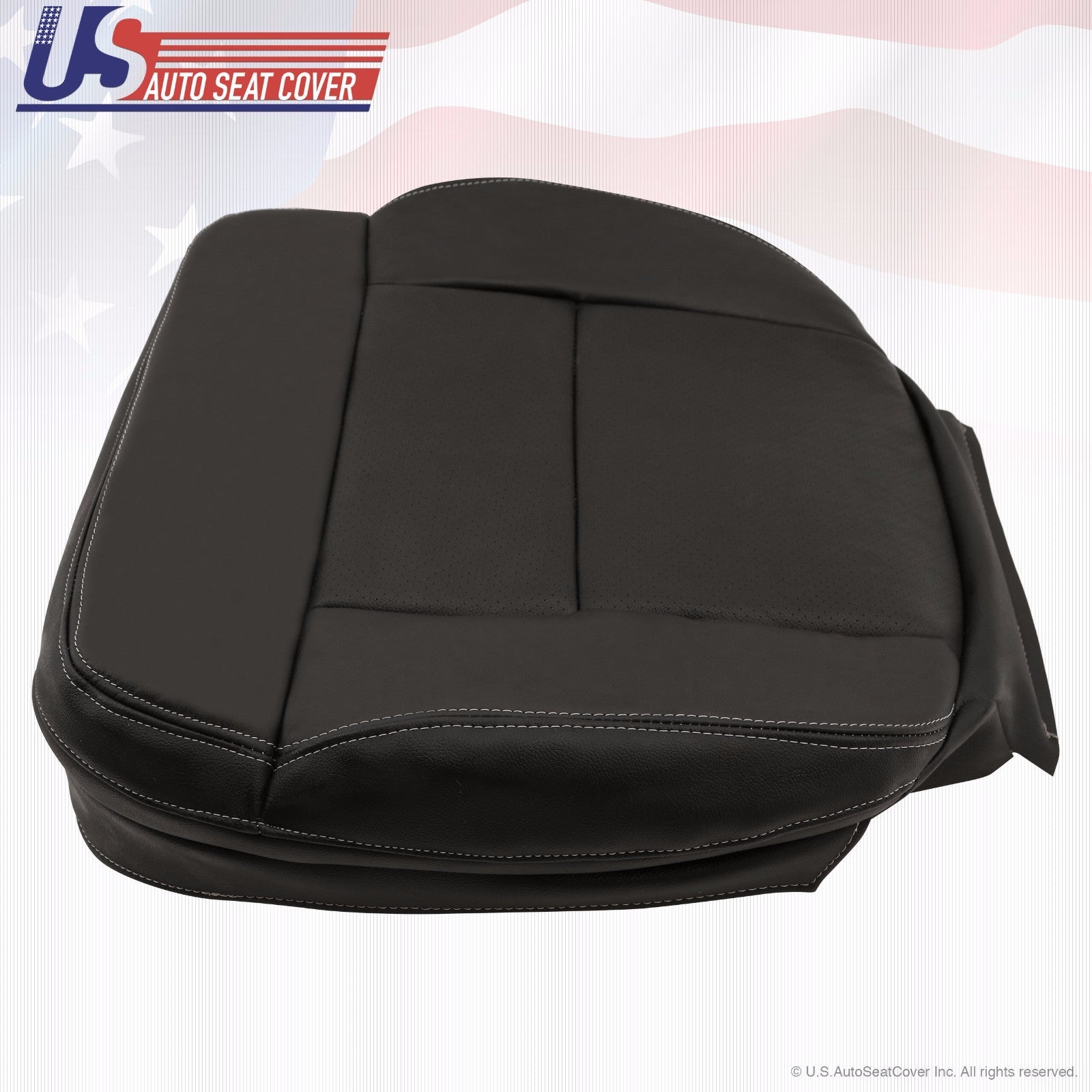 2004 to 08 Ford F-150 FX4 XLT Driver Bottom Leather Seat Cover Black perforated
