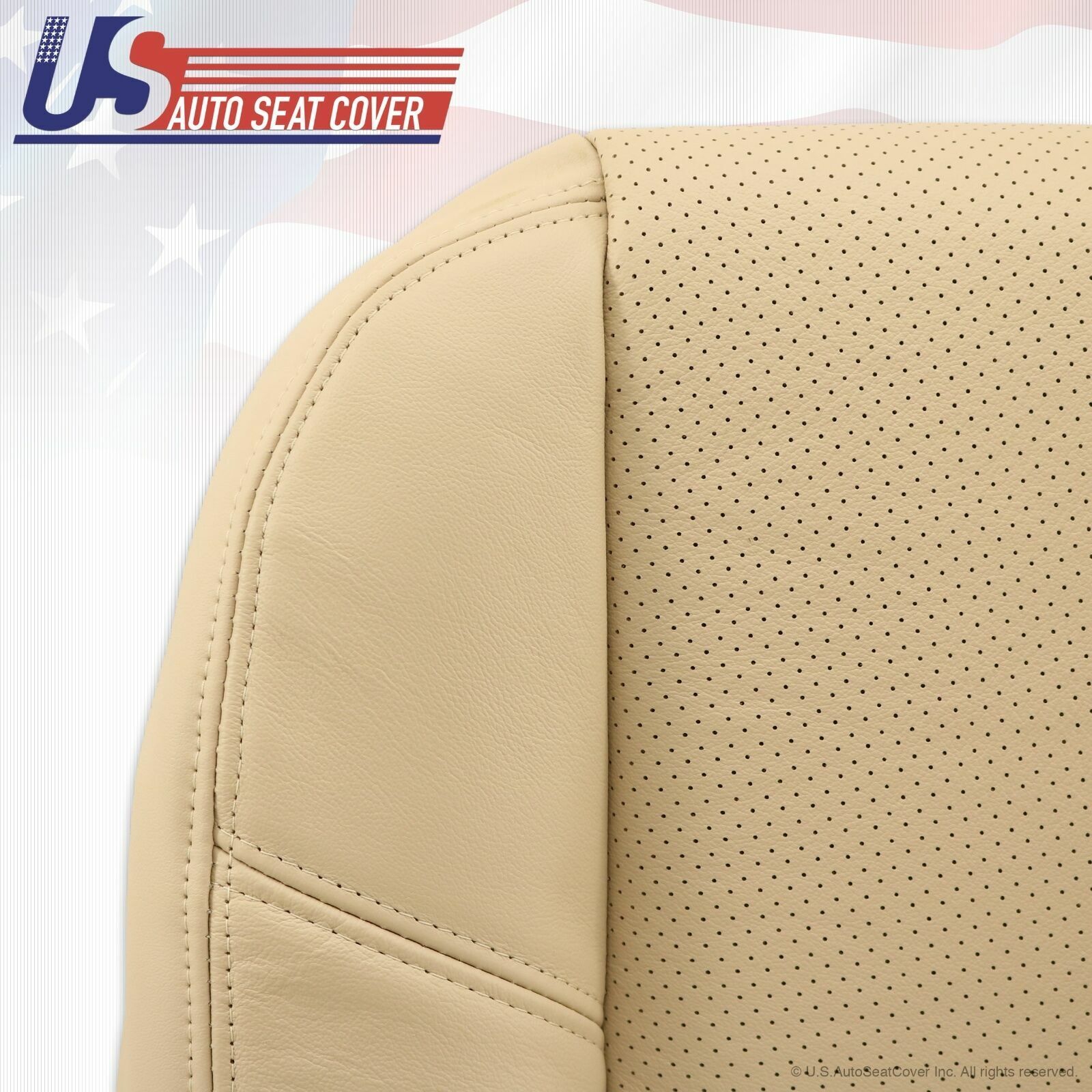 2011 Cadillac Escalade Driver Side Seat Bottom Leather Cover Tan Perforated