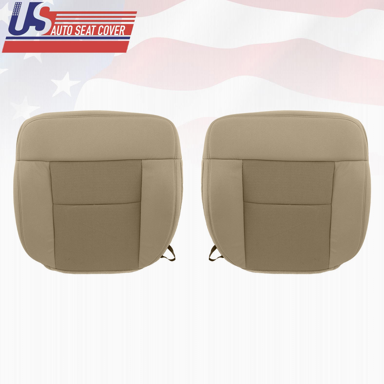 2004 - 2006 Ford F150 Driver and Passenger Bottom Replacement Cloth Cover Tan