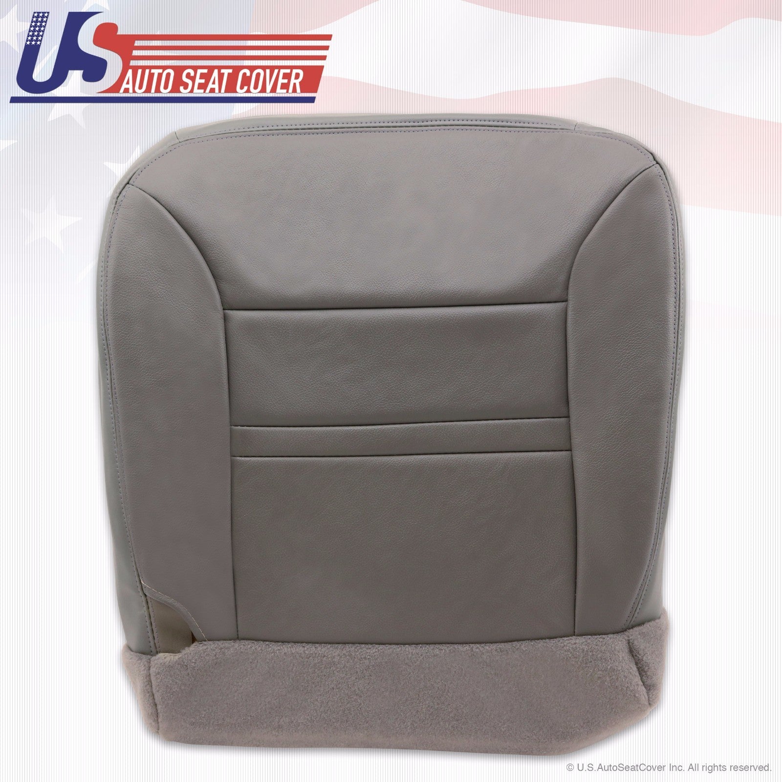 2001 Ford Excursion Limited Passenger Side Bottom Leather Seat Cover Gray
