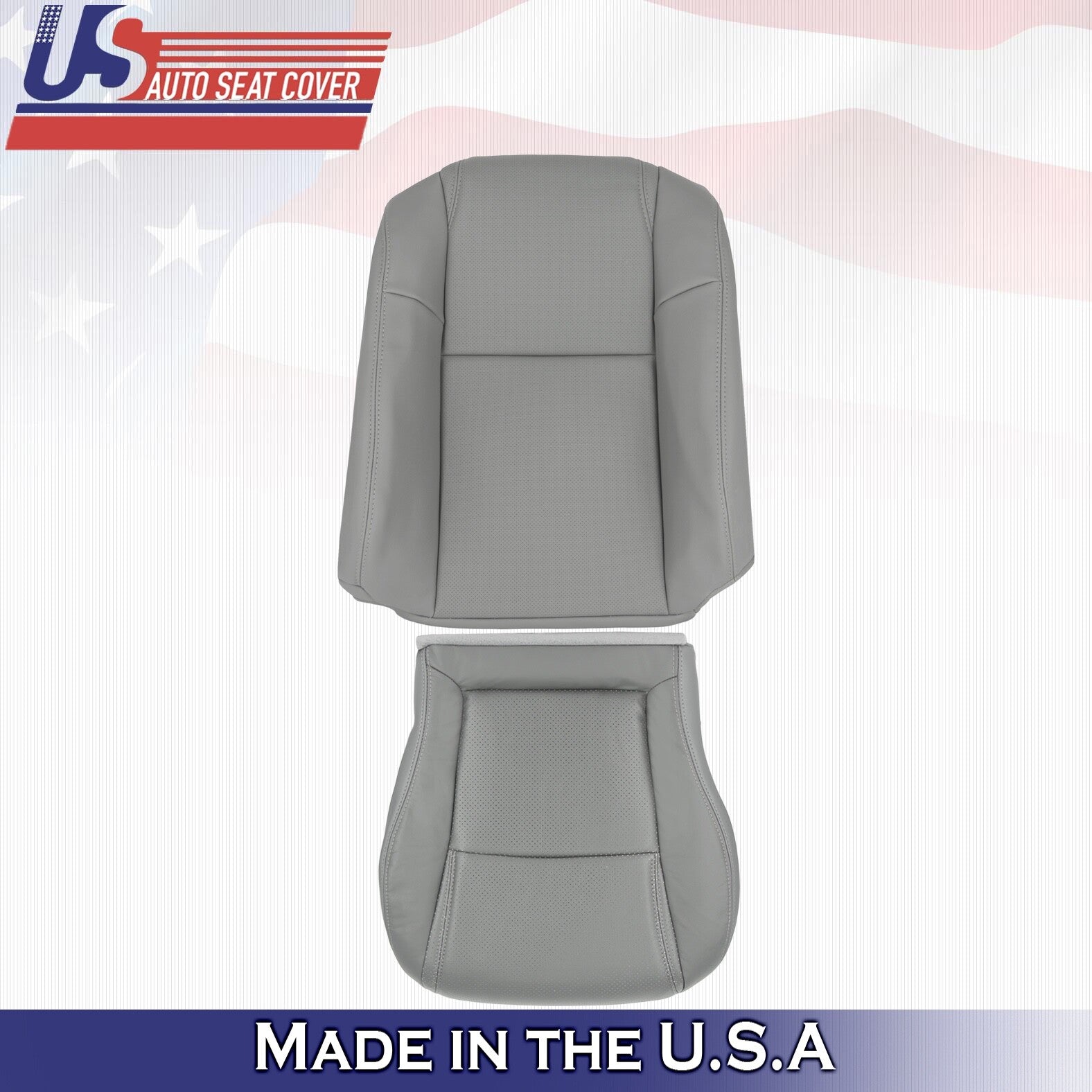 2003 2004 2005 For Honda Pilot Driver Top Bottom Synthetic Leather Covers Gray