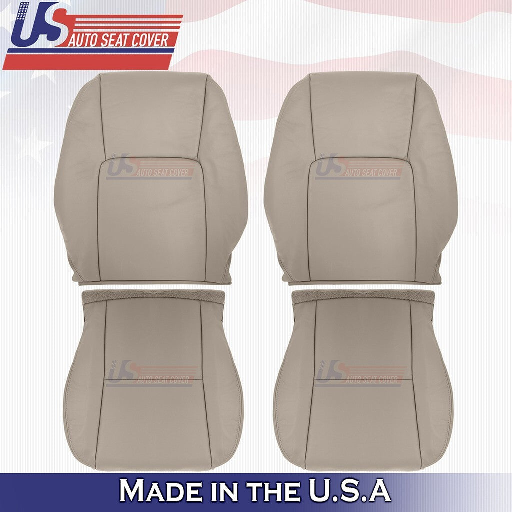 2002-2006 Fits Toyota Camry Driver& Passenger Bottoms &Tops Leather Cover Tan