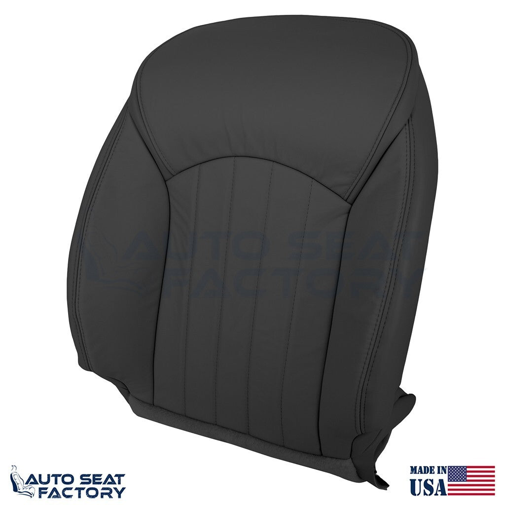 2014 - 2017 Fits Infiniti QX50 PASSENGER Top & Bottom Black Vinyl Seat Covers