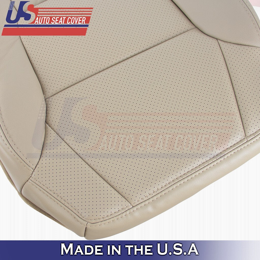 2001 to 2003 For Acura CL Type-S Front Set Top&Bottom Leather Perf Cover Tan