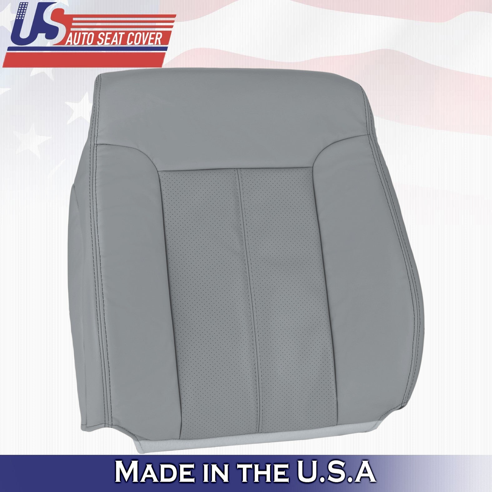 2013 2014 For Ford F450 F550 Lariat Driver & Passenger Top Leather Covers Gray