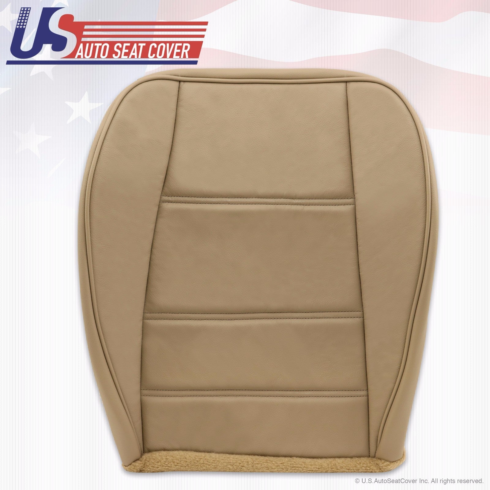 1999 to 2004 Fits Ford Mustang V6 Passenger Bottom Leather Seat Cover Tan