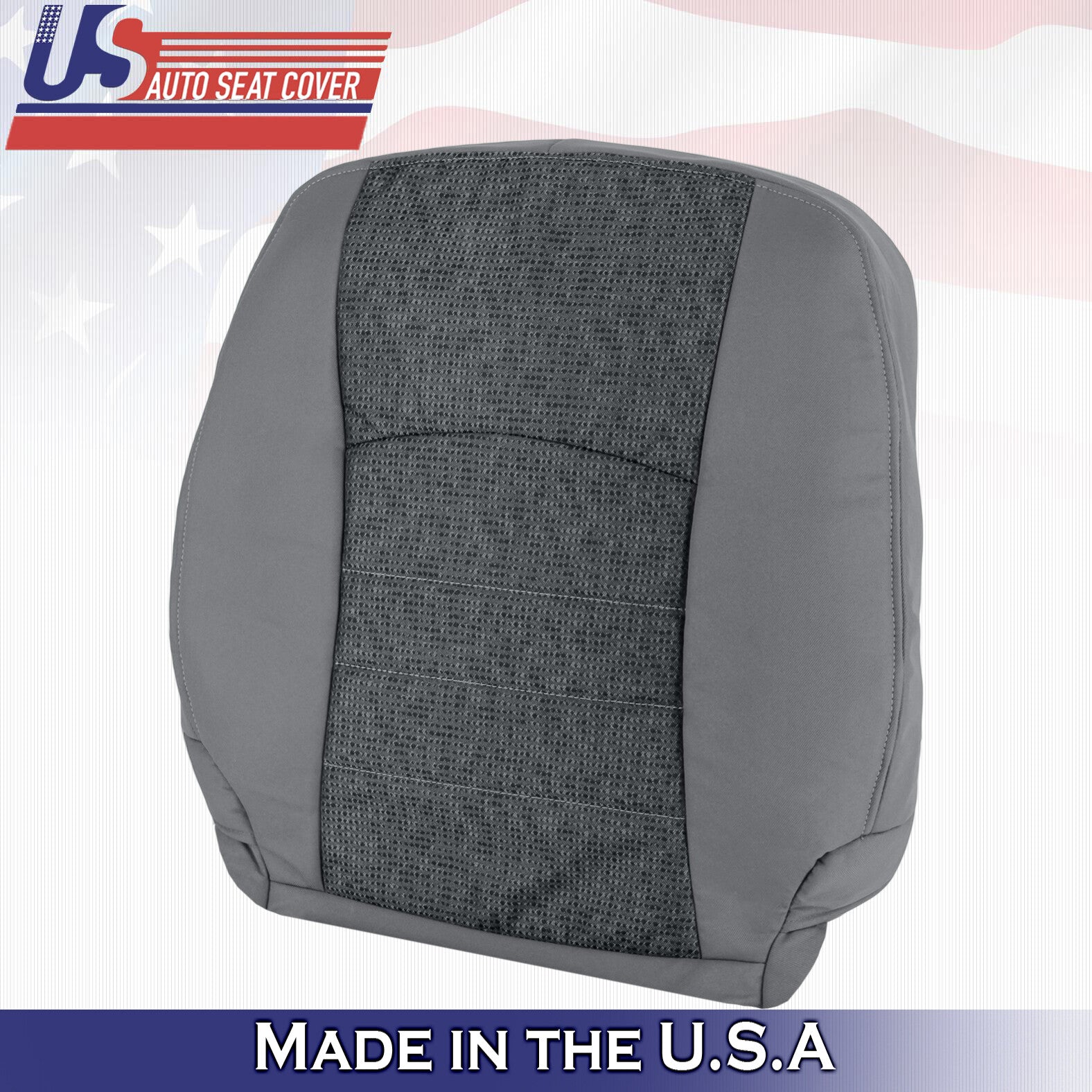 2018 For Dodge Ram 3500 4500 SLT Passenger Top & Bottom Cloth Seat Covers Gray