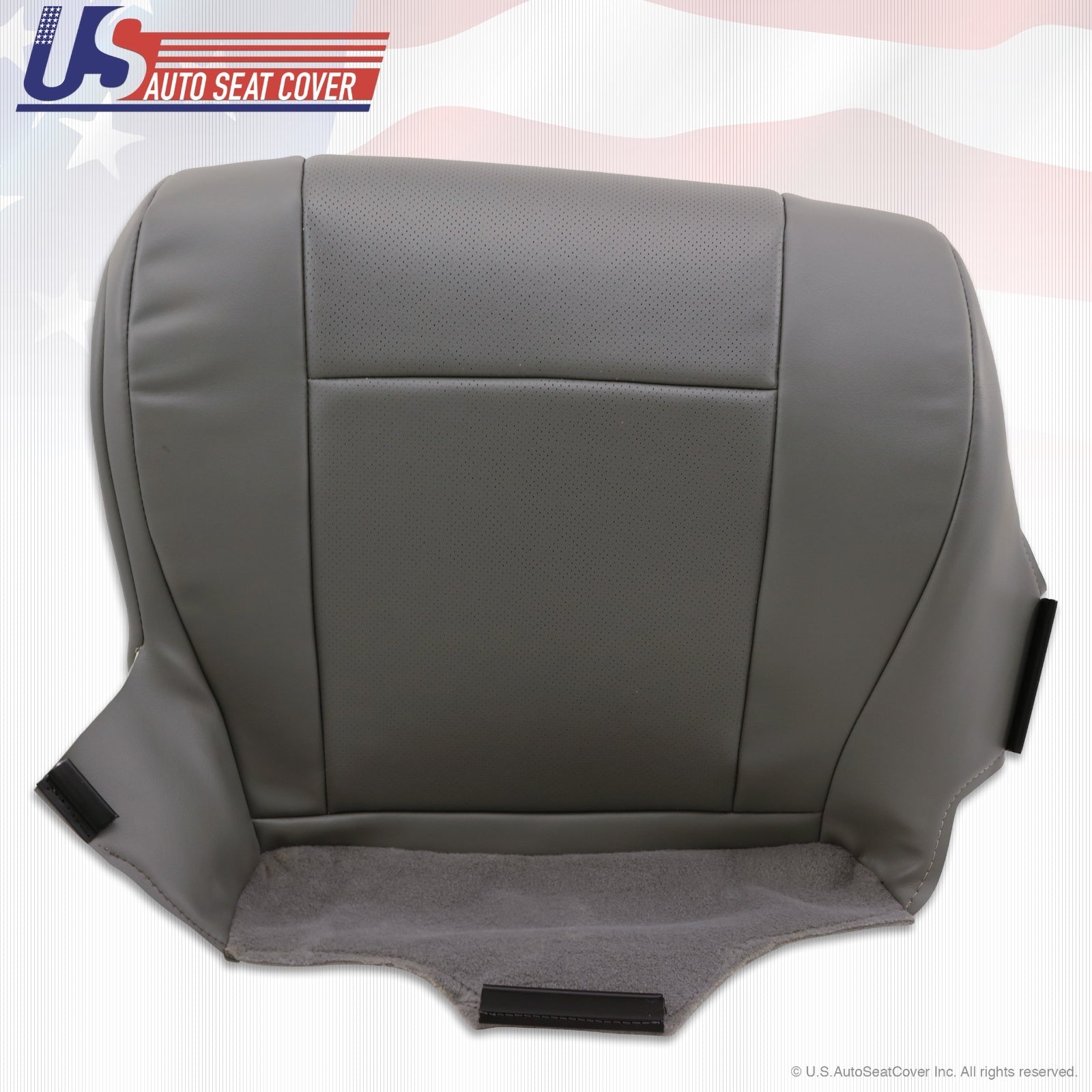 2011 2012 Ford E150 E250 Driver Side Bottom Perforated Vinyl Seat Cover Gray