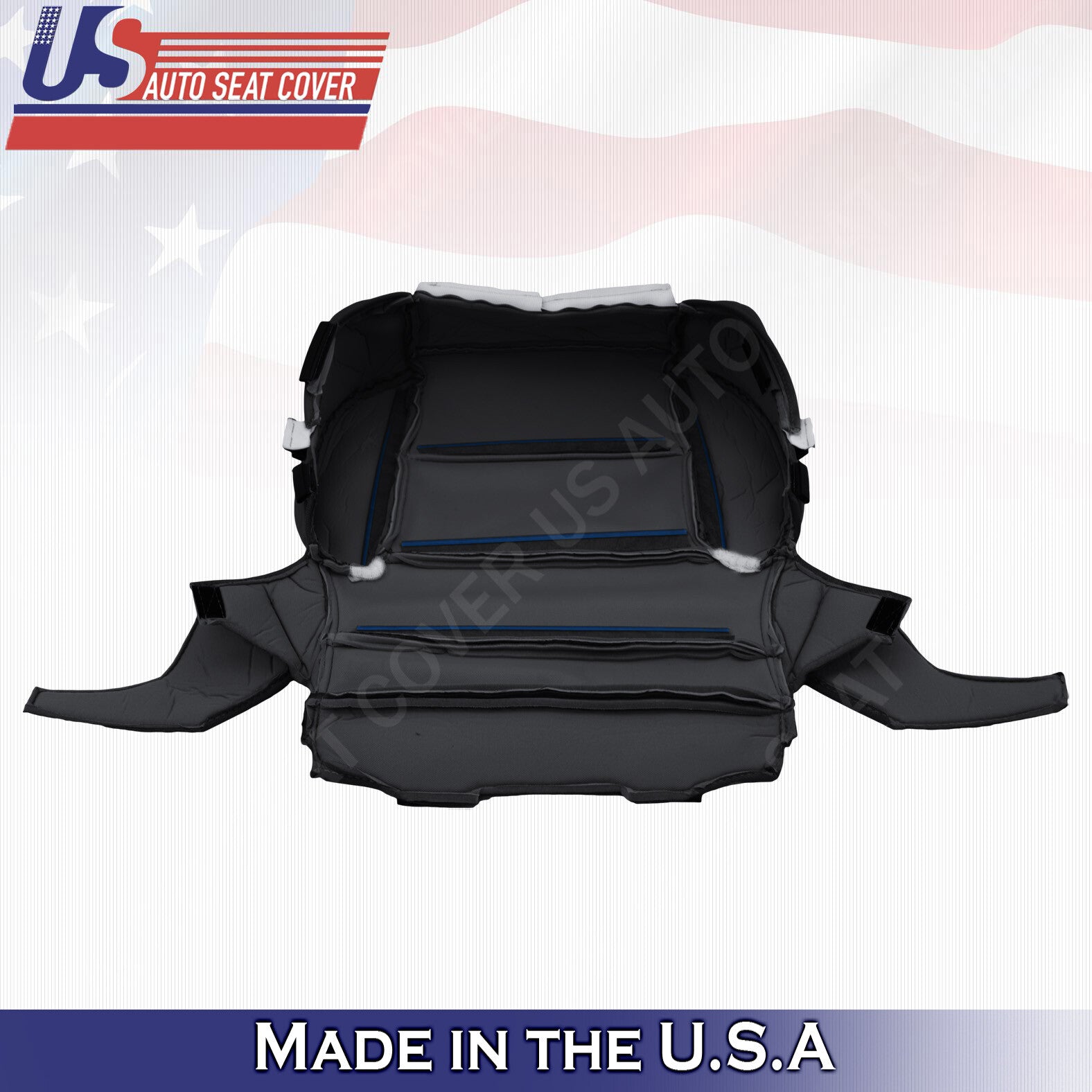 2014-2018 Chevy Silverado 1500 Driver/Passenger Bottom Cloth Cover Ebony Black