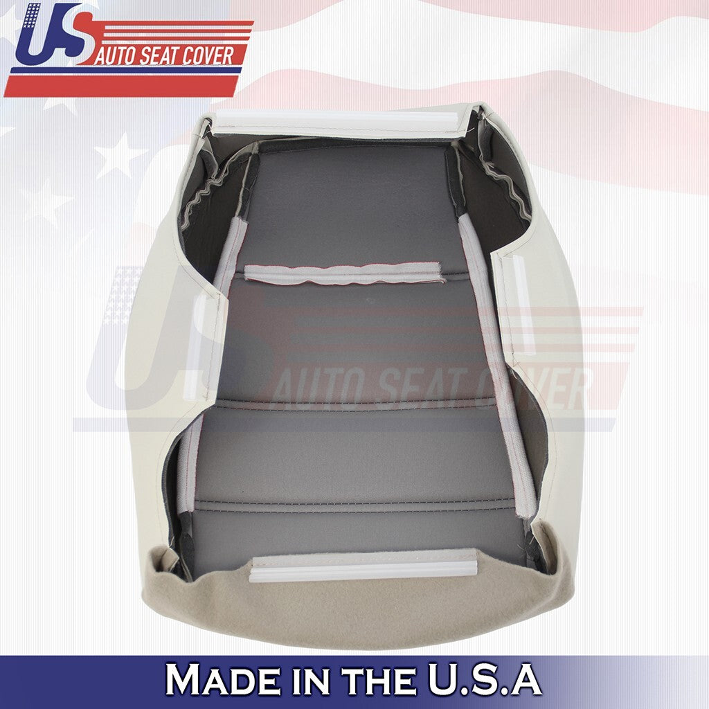 1999 -2004 Fits Ford Mustang V6 DRIVER & PASSENGER Bottoms Leather Cover White