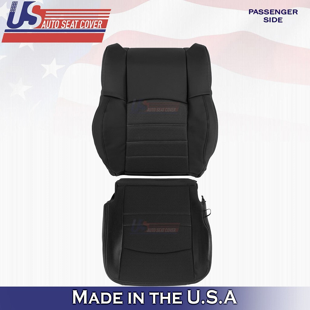 2011 2012 For Dodge Ram Sport Passenger Bottom &Top Cloth/Vinyl Cover Dk Gray