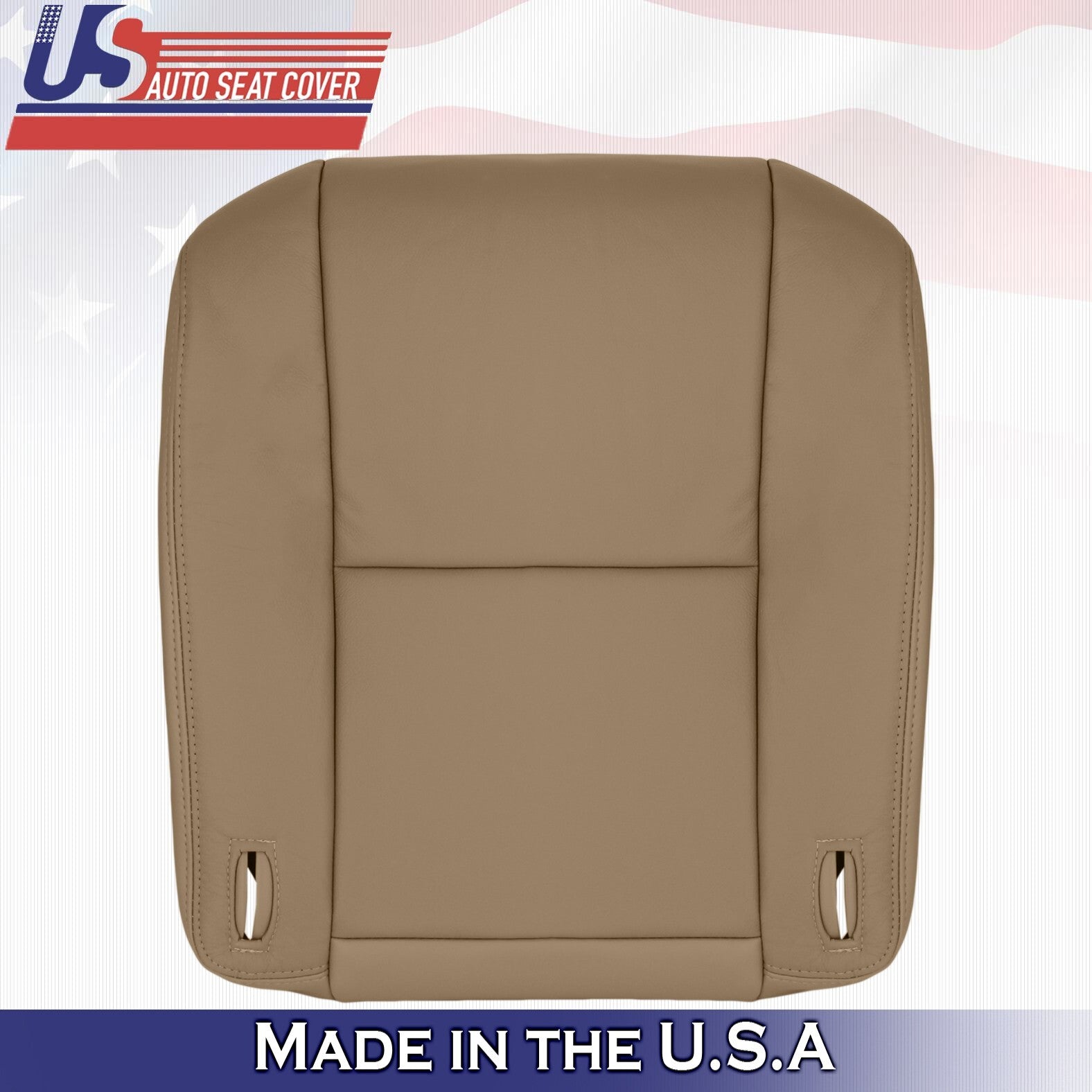 1998 to 2003 For Toyota Sienna Driver & Passenger Bottom Leather Seat Covers Tan