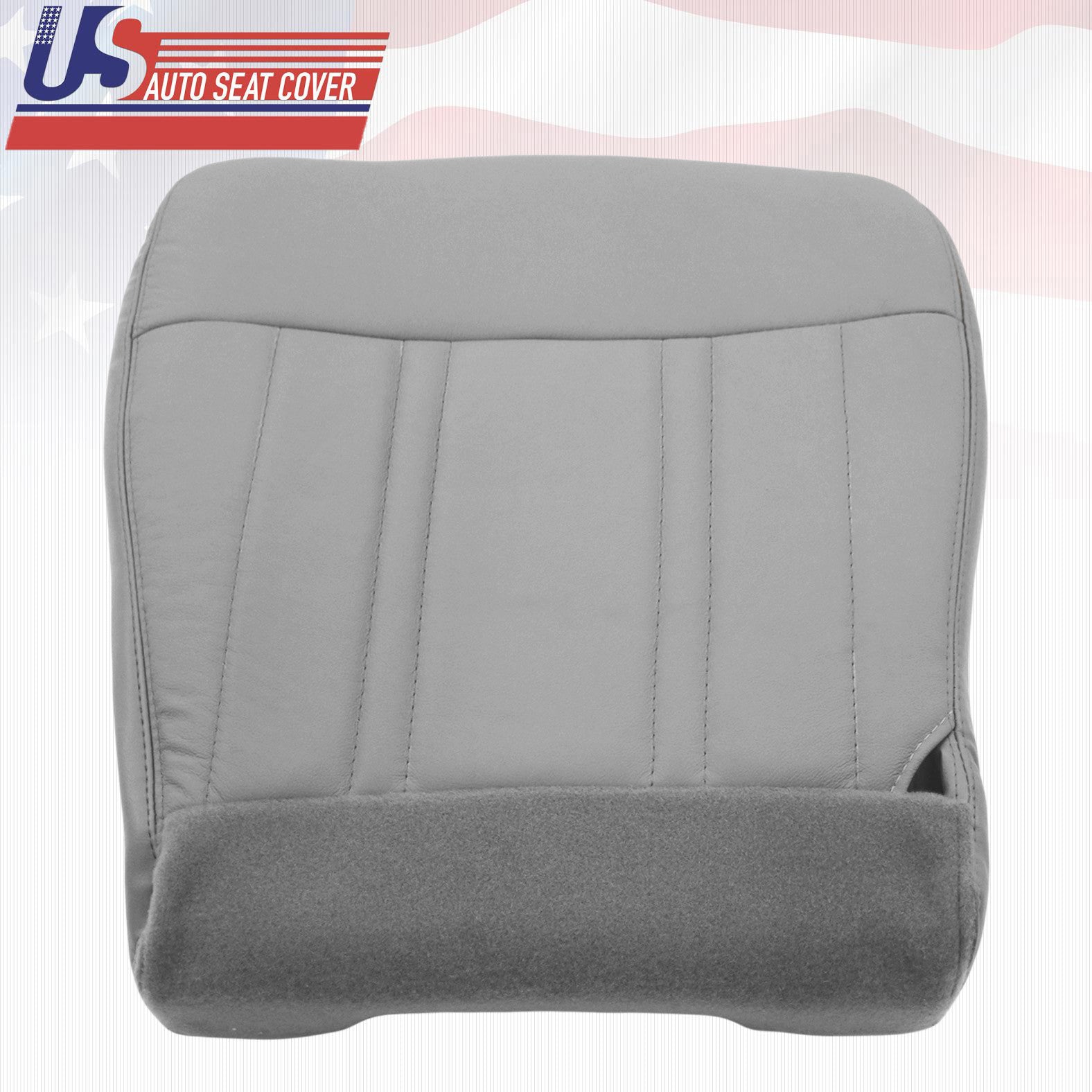 1998 Ford F-150 Lariat Driver Bottom Leather Seat Cover "Med Graphite Gray"