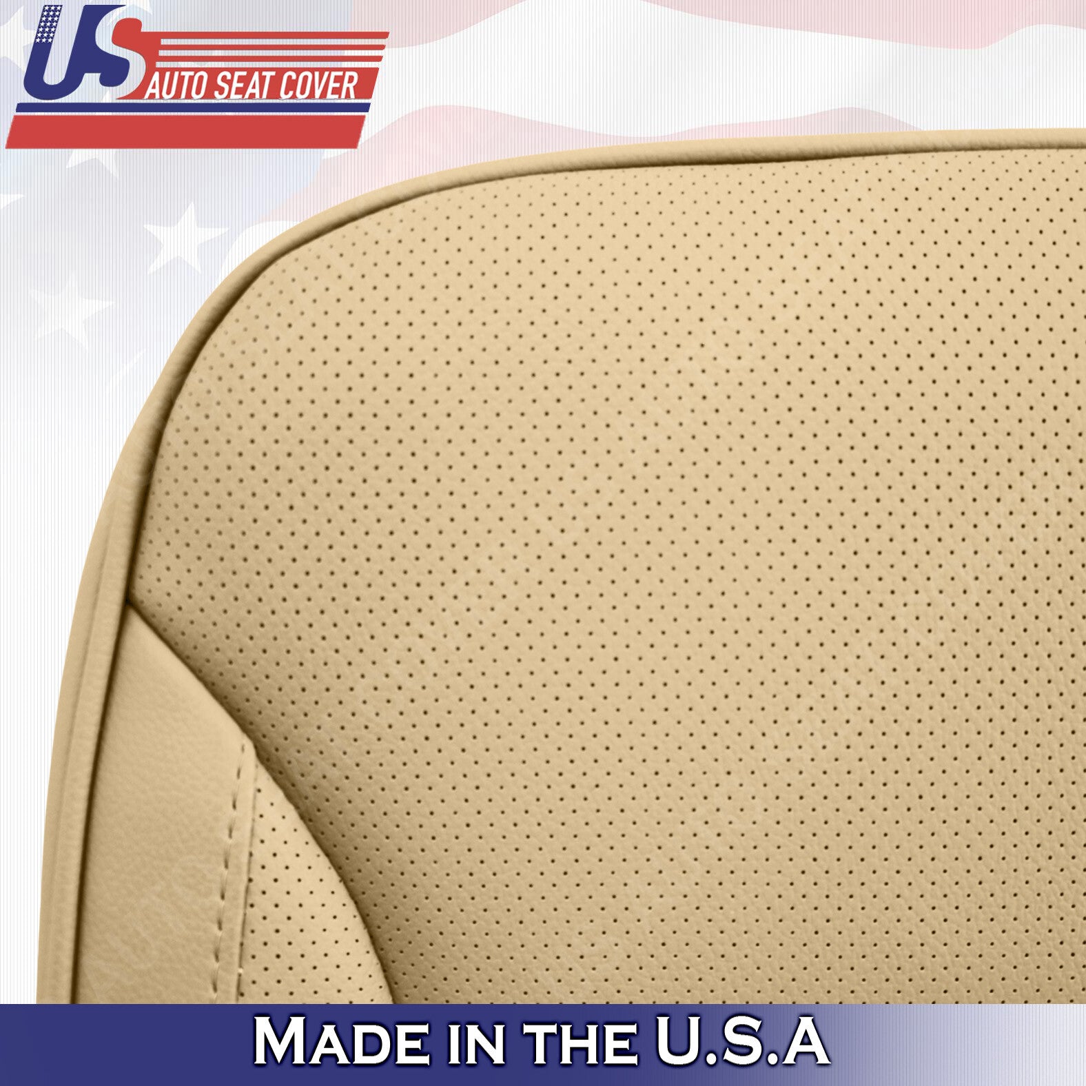 Perf. Leather Cover Tan 2007-2012 For Mercedes Benz GL450 Base Passenger Bottom