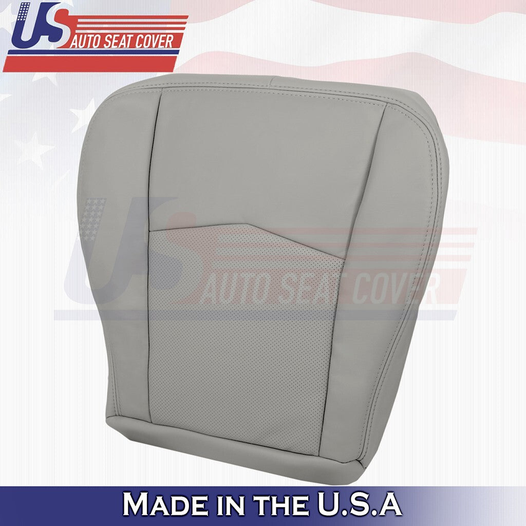 2004 to 2009 Fits Cadillac SRX Front Driver Top & Bottom Leather Cover Gray