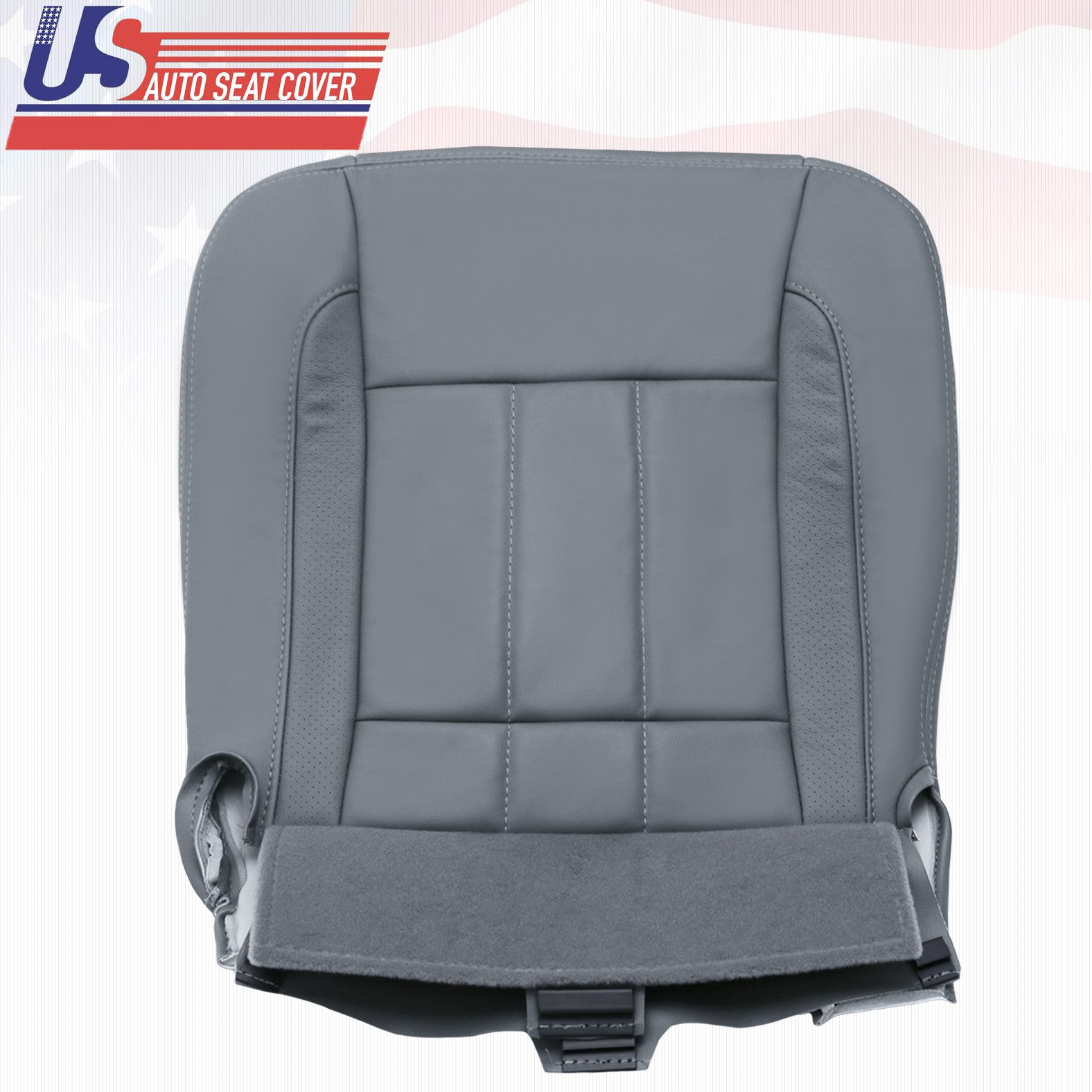 For 2009 For Dodge Ram 2500 Driver Bottom Leather Replacement Seat Cover in Gray