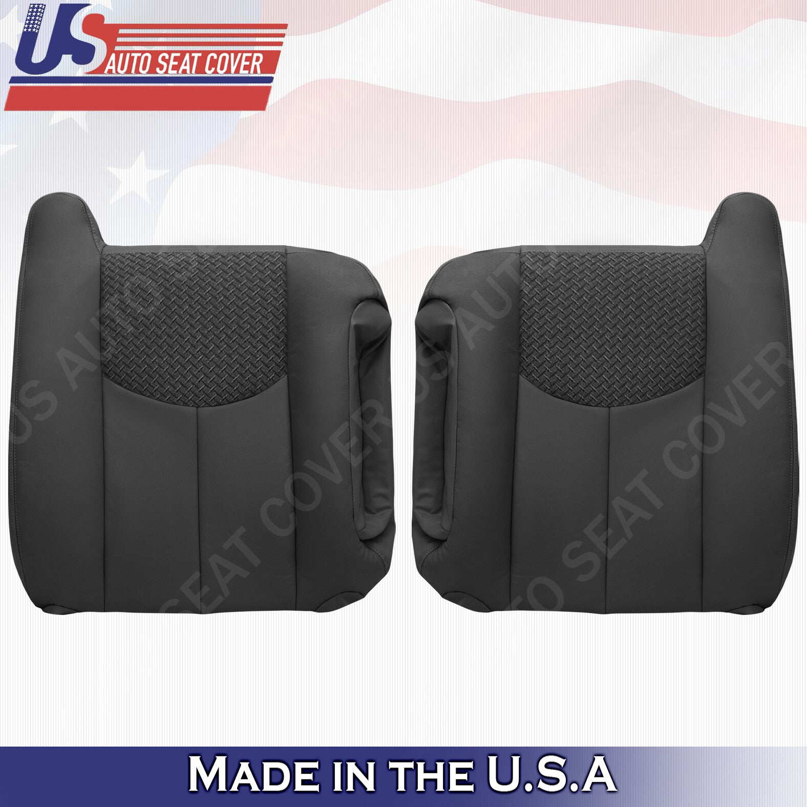 2003 2004 2005 2006 Chevy Avalanche Driver Passenger Leather/Cloth Cover Graphte