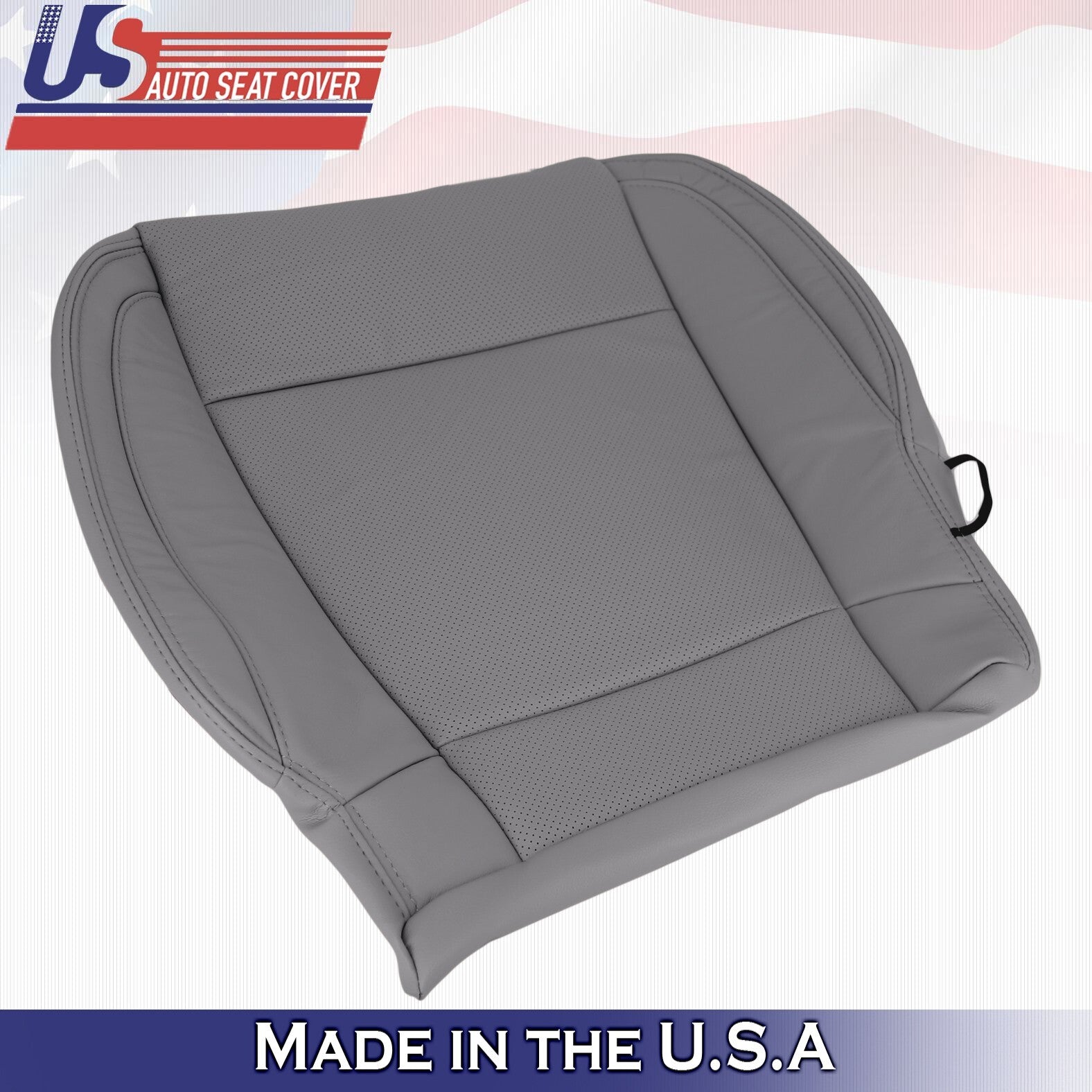 2017 For Ford F150 Lariat Driver Side Bottom Perf Leather Seat Cover Gray