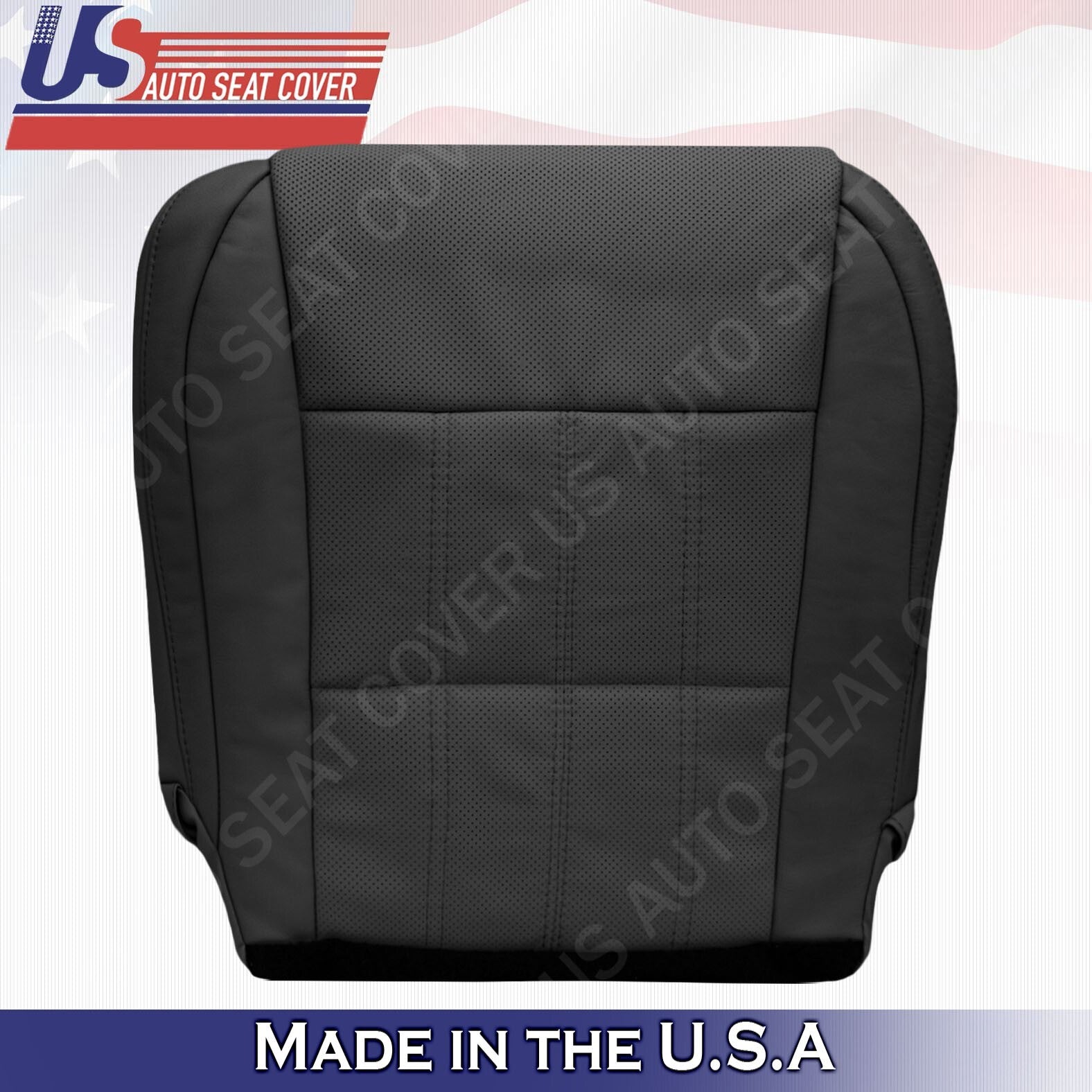 2013 to 2018 For Lexus ES350 DRIVER Bottom Perforated Leather Seat Cover Black