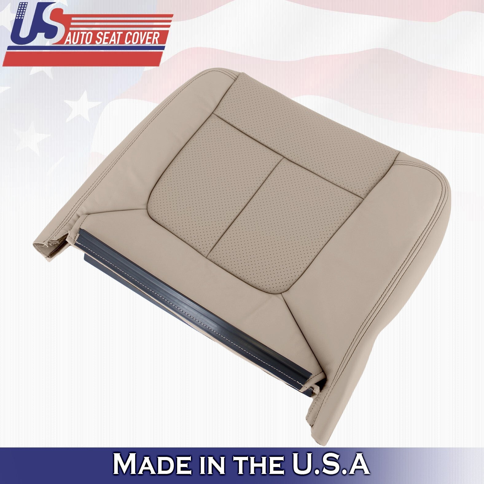 2014 2015 2016 For Ford F450 F550 2nd Row Passenger Bottom Leather Cover Tan