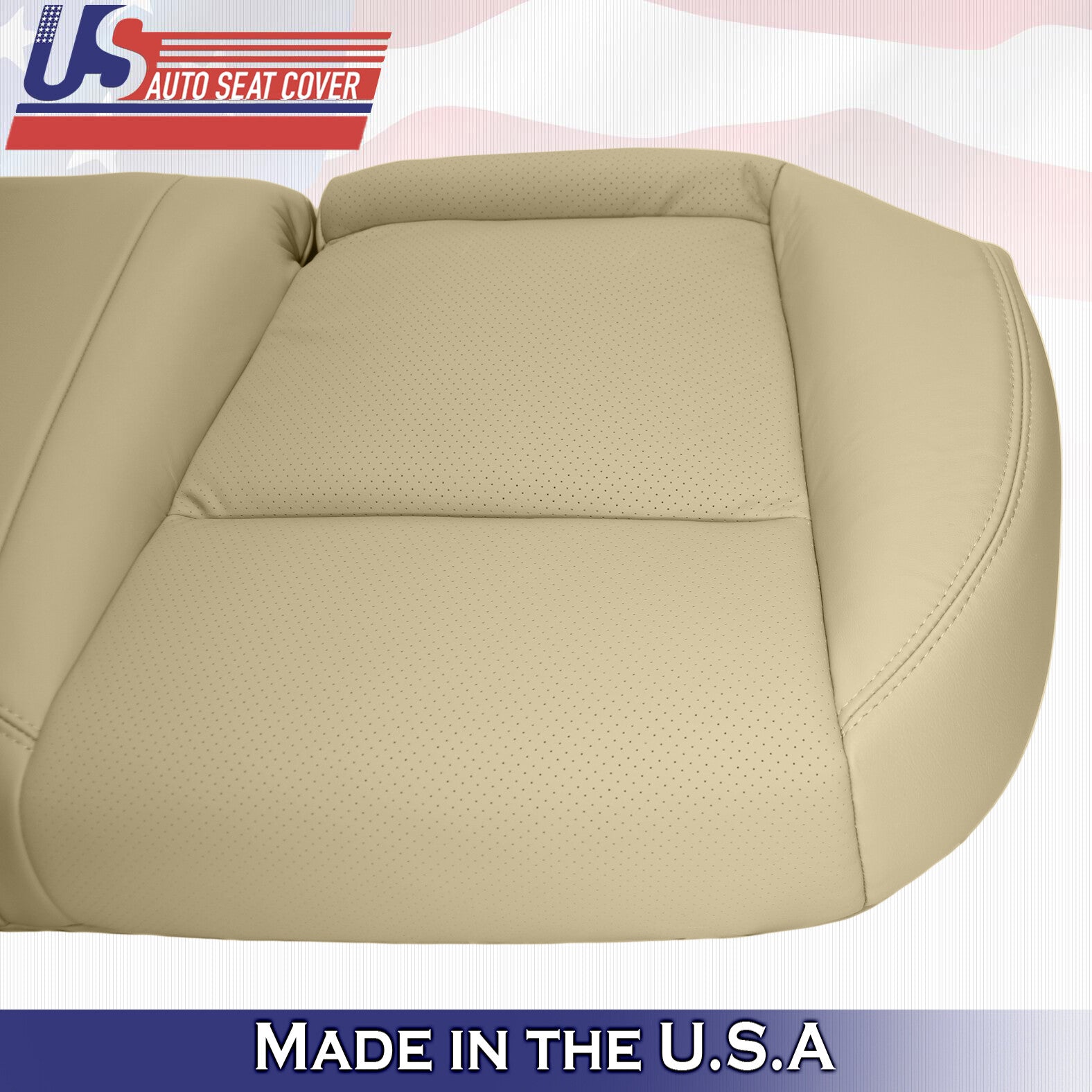 2004 Fits Acura TL Rear Bench Bottom Perforated Leather Replacement Cover Tan
