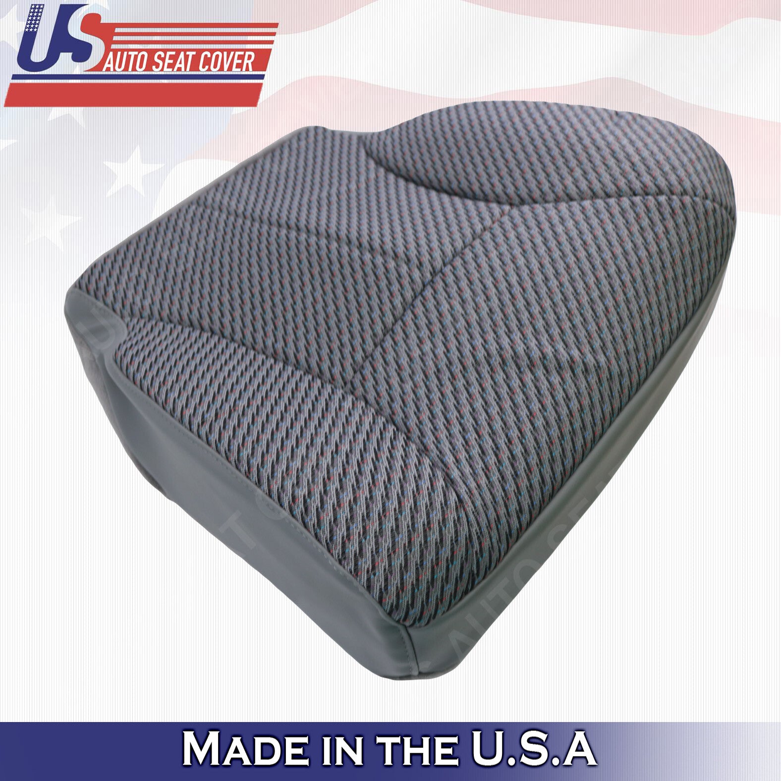 1998 to 2002 Fits Dodge Ram WT Driver & Passenger Bottoms Cloth Seat Cover Gray