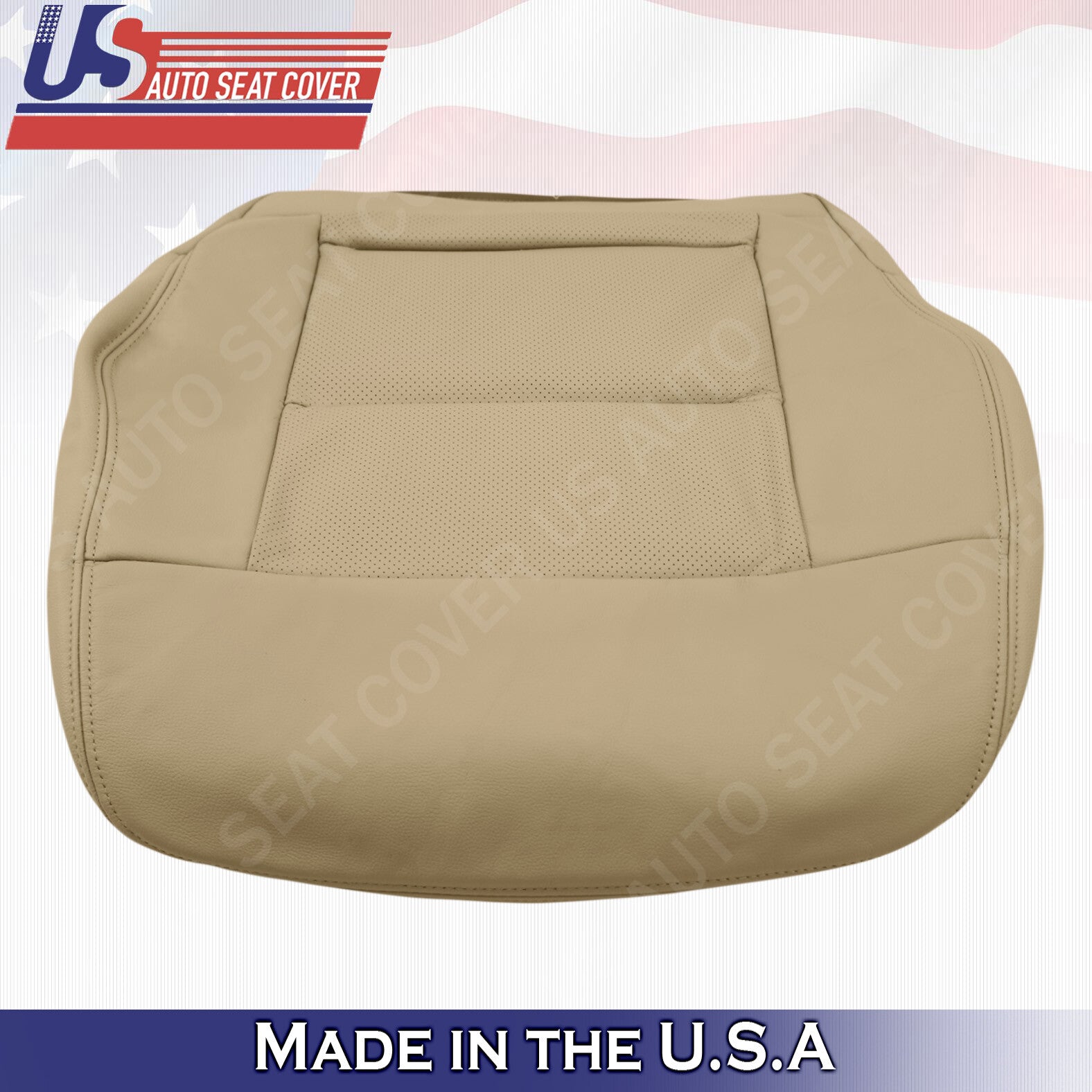 For 2014 2015 2016 Mercedes Benz E350 Passenger Bottom Leather Cover Silk Beige