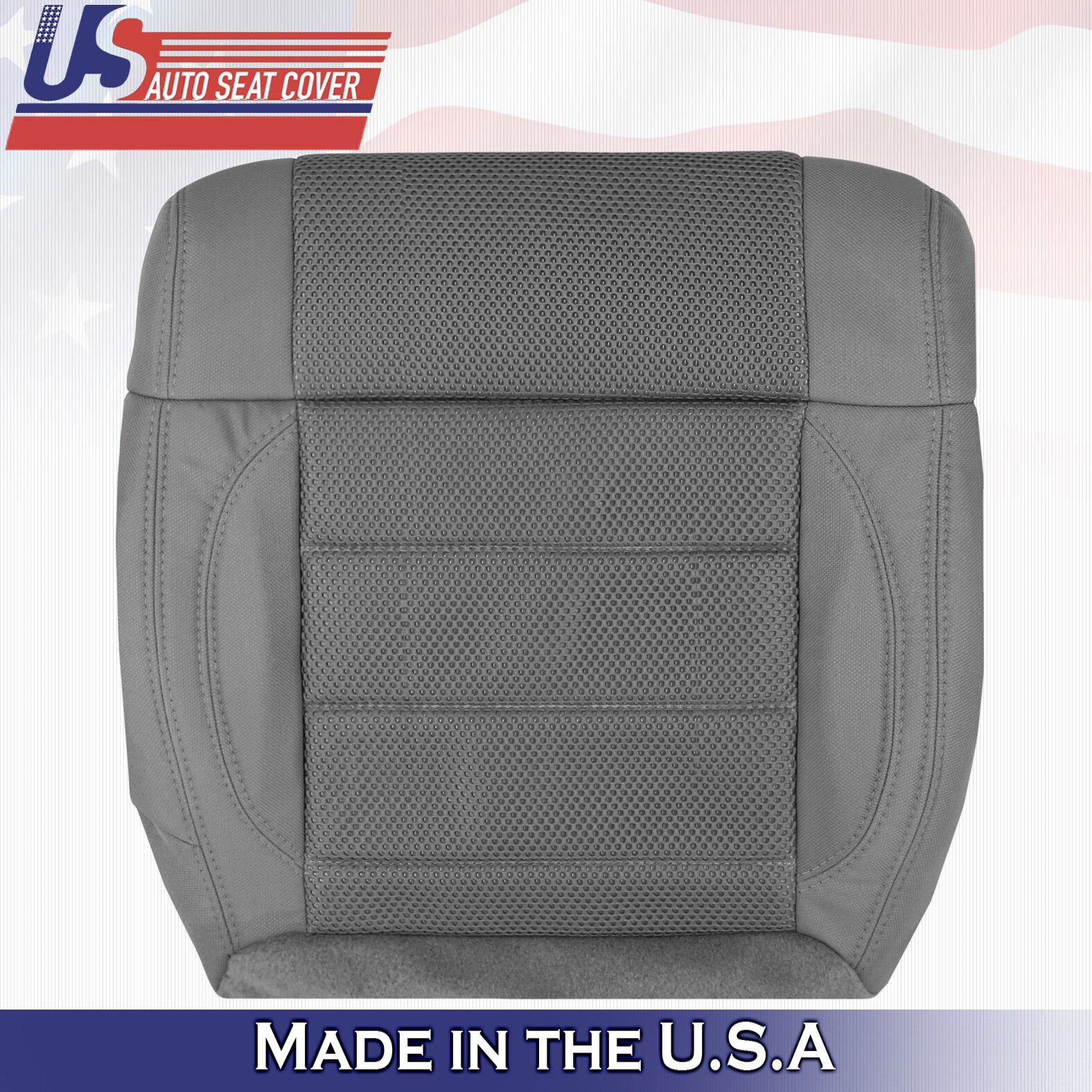 Driver & Passenger Bottom Cloth Seat Cover Gray Fits 2007 Jeep Wrangler
