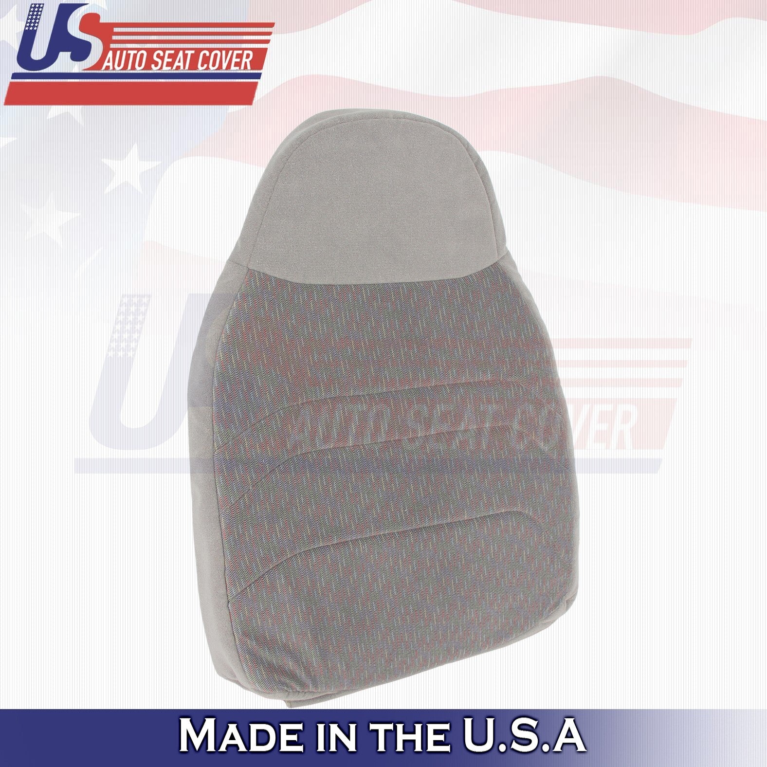 1996 1997 For Ford F150 F250 F350 XLT Driver Top & Bottom Cloth Seat Covers Gray