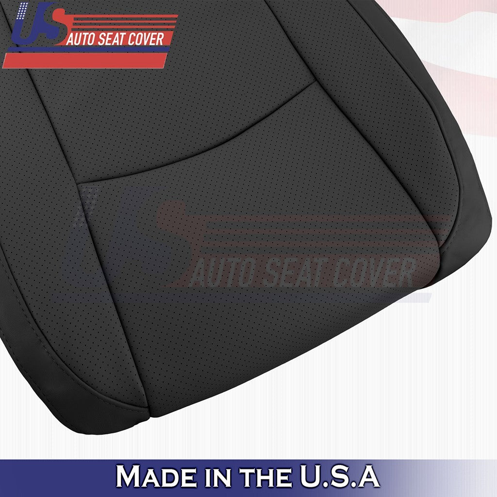 2003 to 2009 For Lexus RX350 Driver Top& Bottom Synth Leather Perf Cover Black