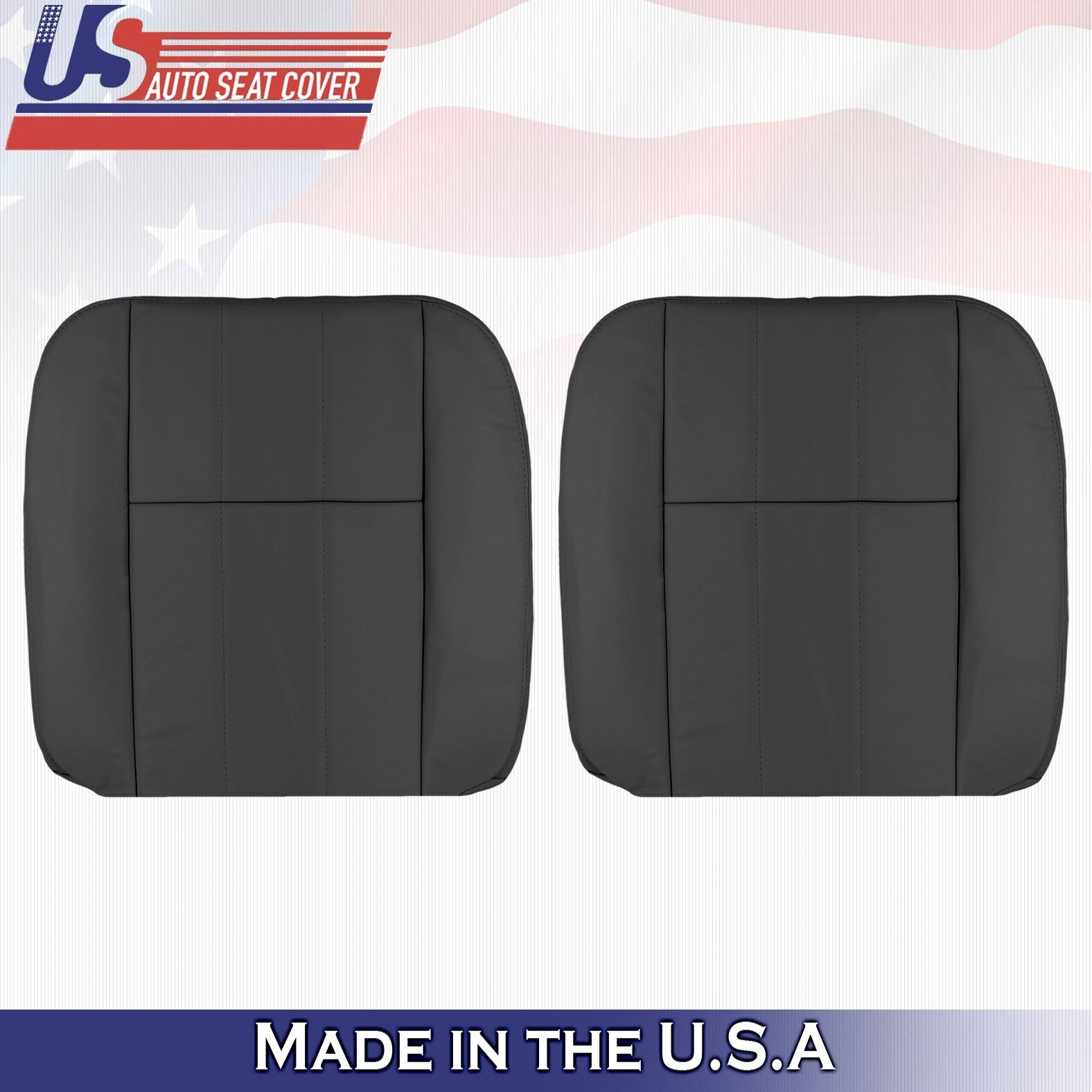 2003 to 2011 For Mercury Grand Marquis Driver & Passenger Top Leather Covers BLK