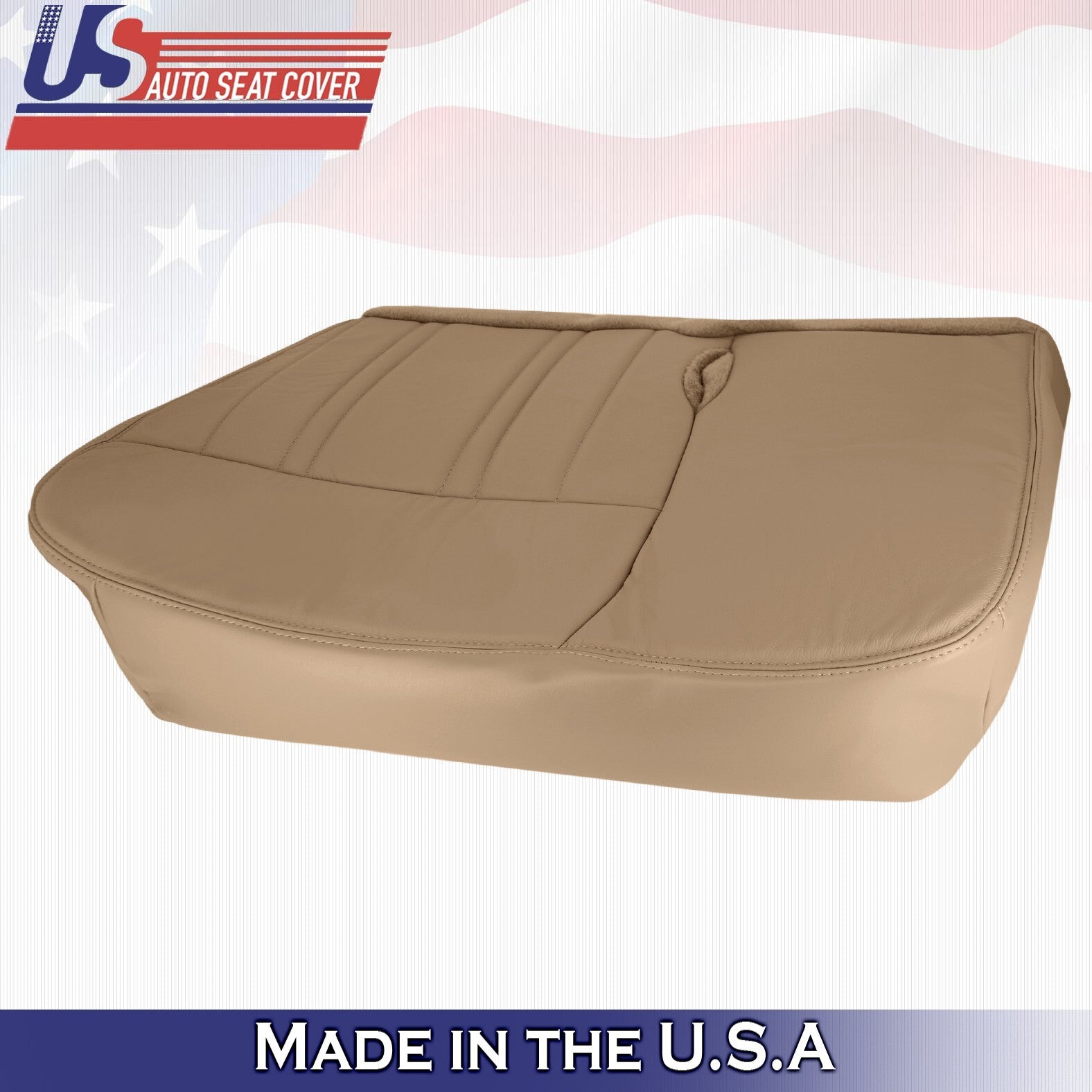 1997 For Ford F150 Lariat XLT Front Passenger Bottom Leather Seat Covers Tan