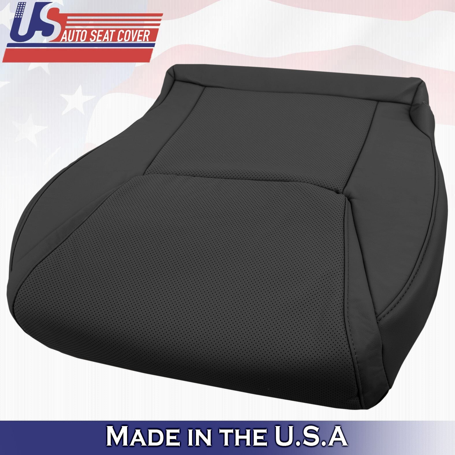 2012 to 2015 For Lexus LX570 Driver &Passenger Bottom Leather w/perf Covers BLK