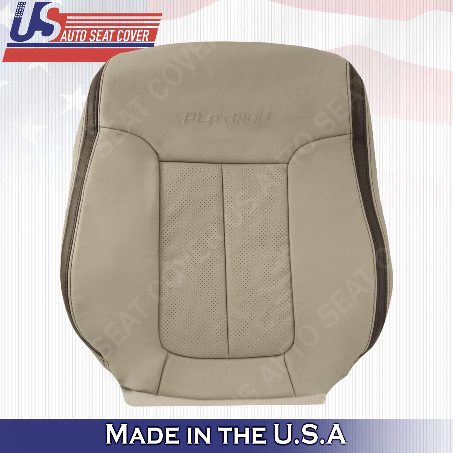 2009 2010 Ford F150 PLATINUM Driver Top Replacement Perforate Leather Cover Gray