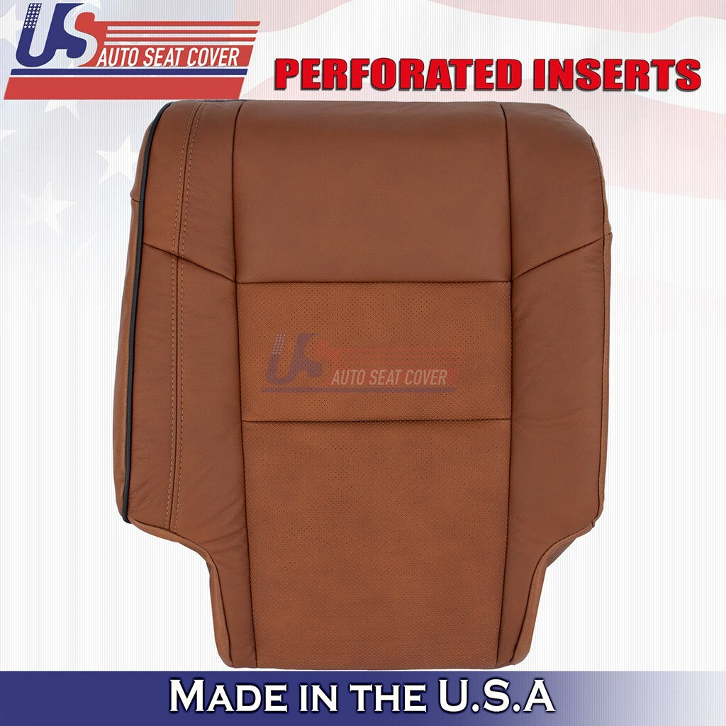 2011 to 2020 Fits Grand Cherokee Overland Rear Passenger Top Leather Cover Brown