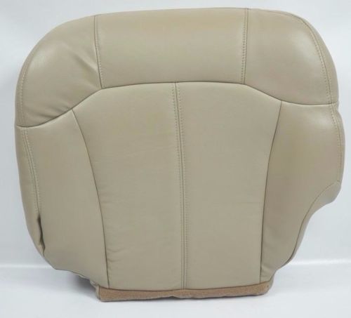 2000 to 2002 For Chevy Tahoe Suburban Driver Bottom Leather Cover Light Tan.